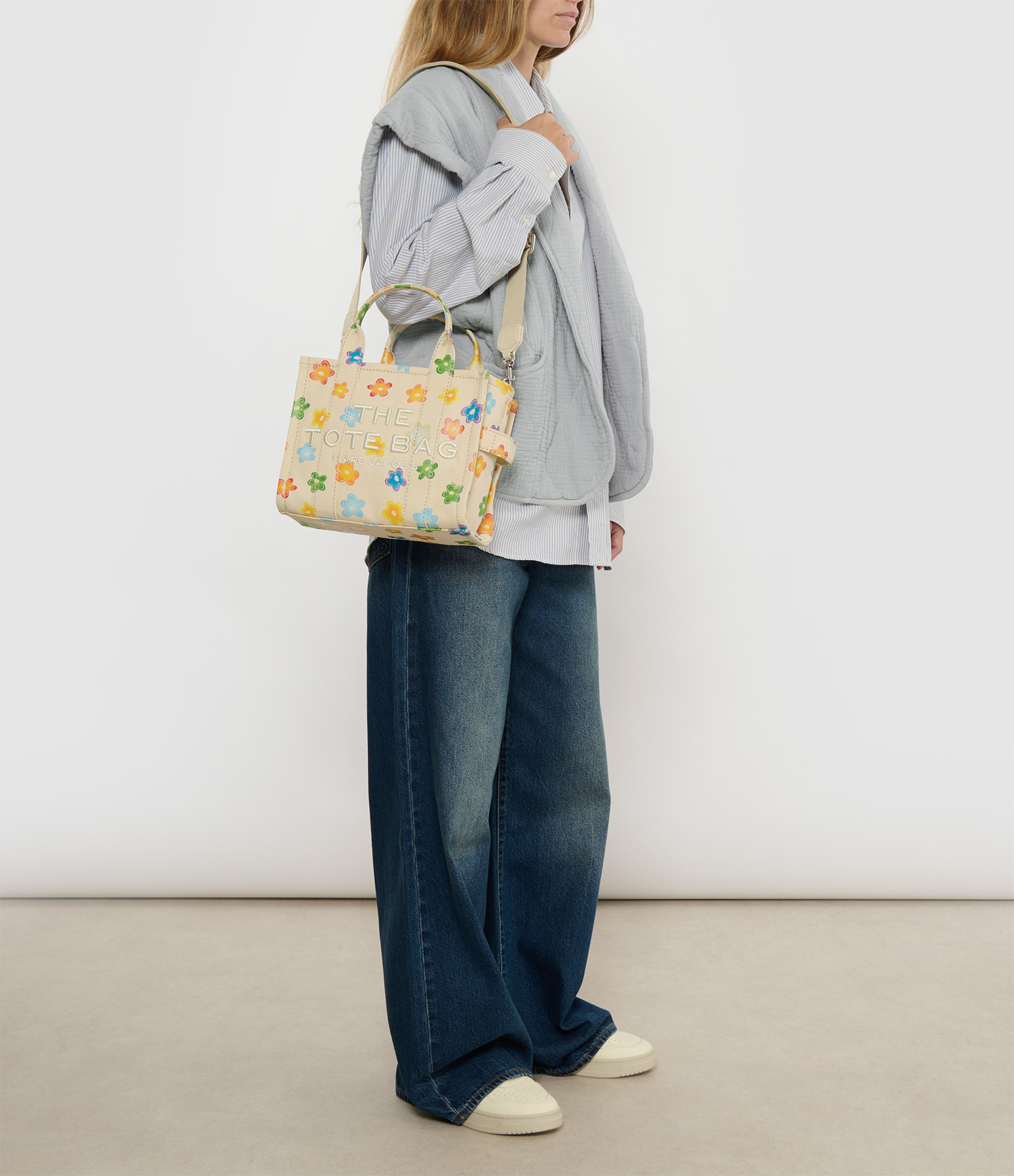 The Small Tote Bag – White Multi