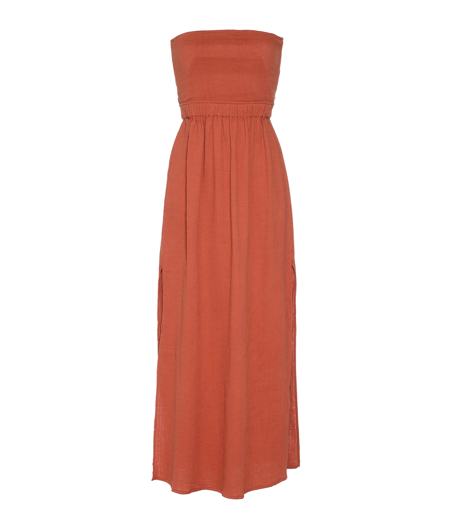 Hanita Misty Long Dress, Auburn Cotton