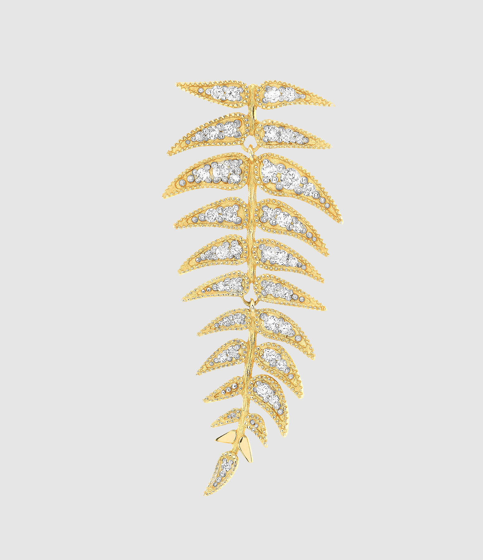 Filetta Large Single Earring, Left, Yellow Gold