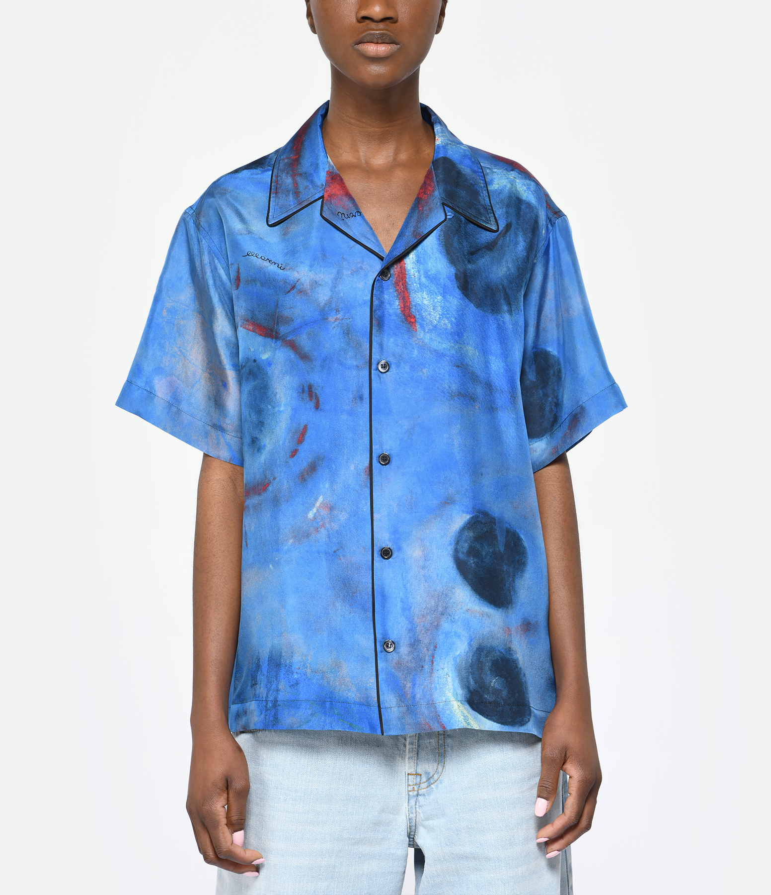 Cobalt Silk Shirt