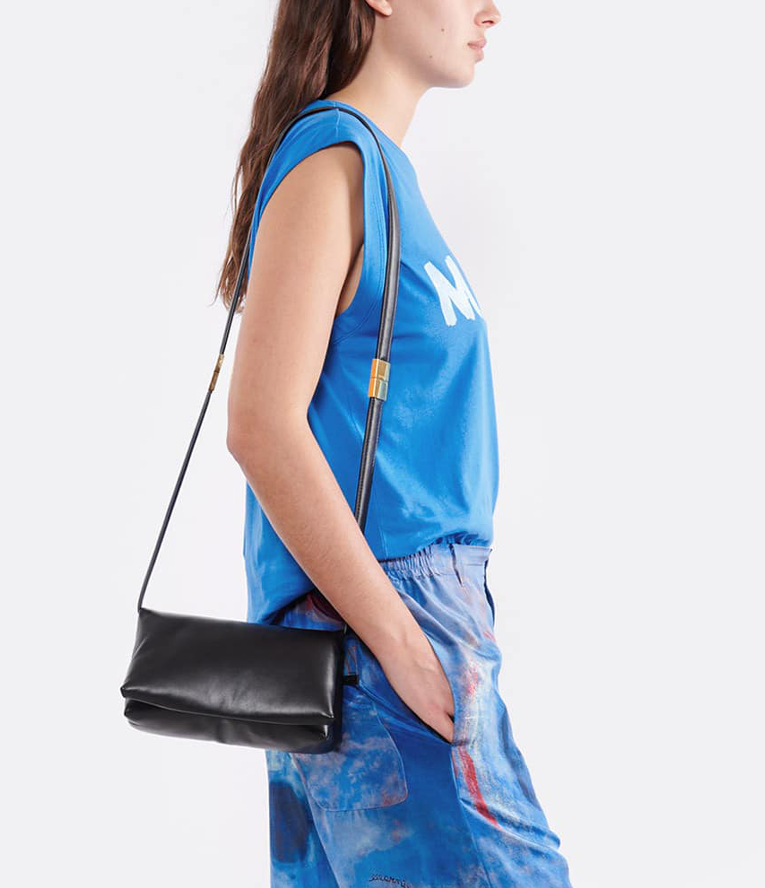 Black Leather PM Bag