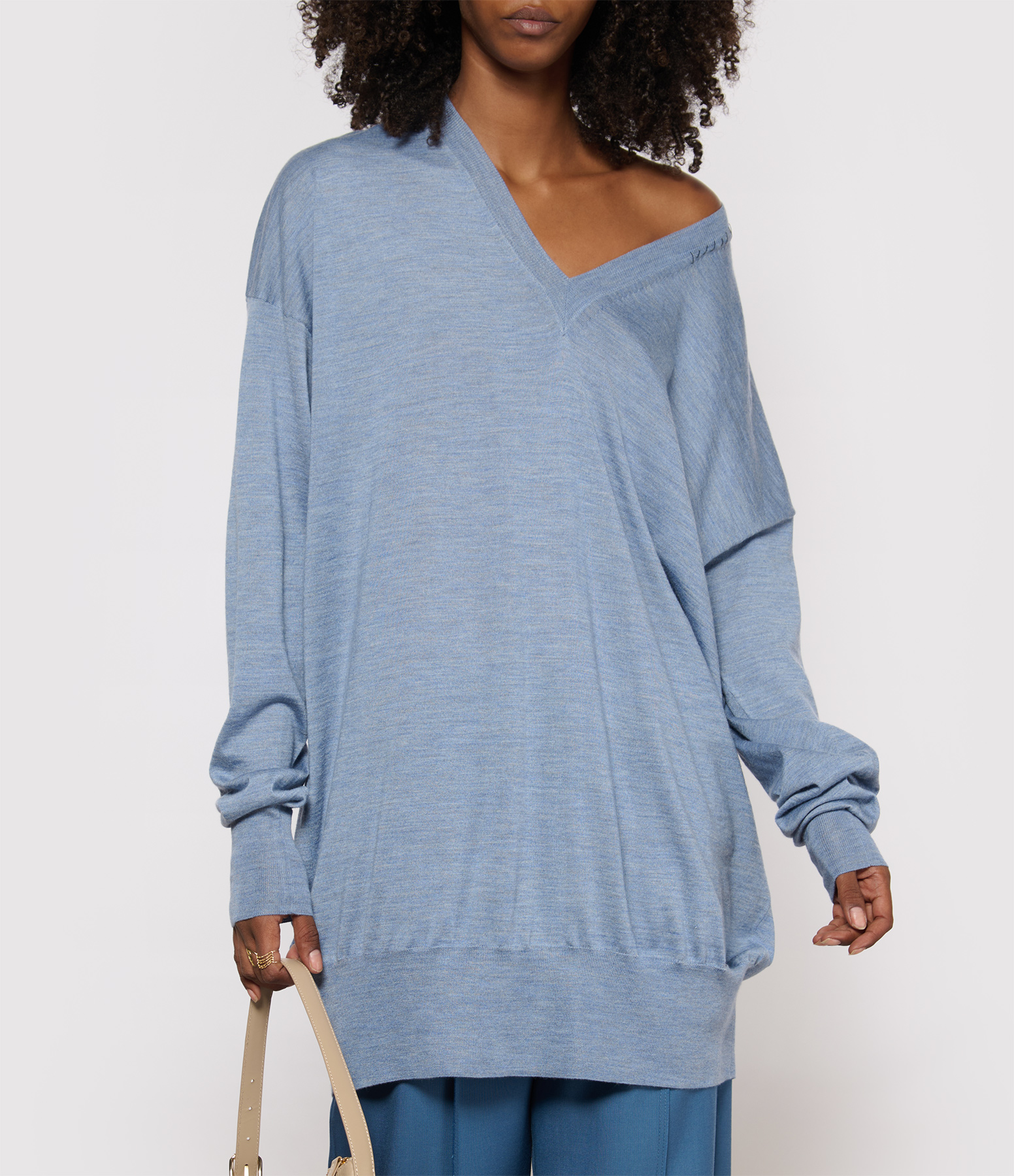 Opal Blue Wool Jumper