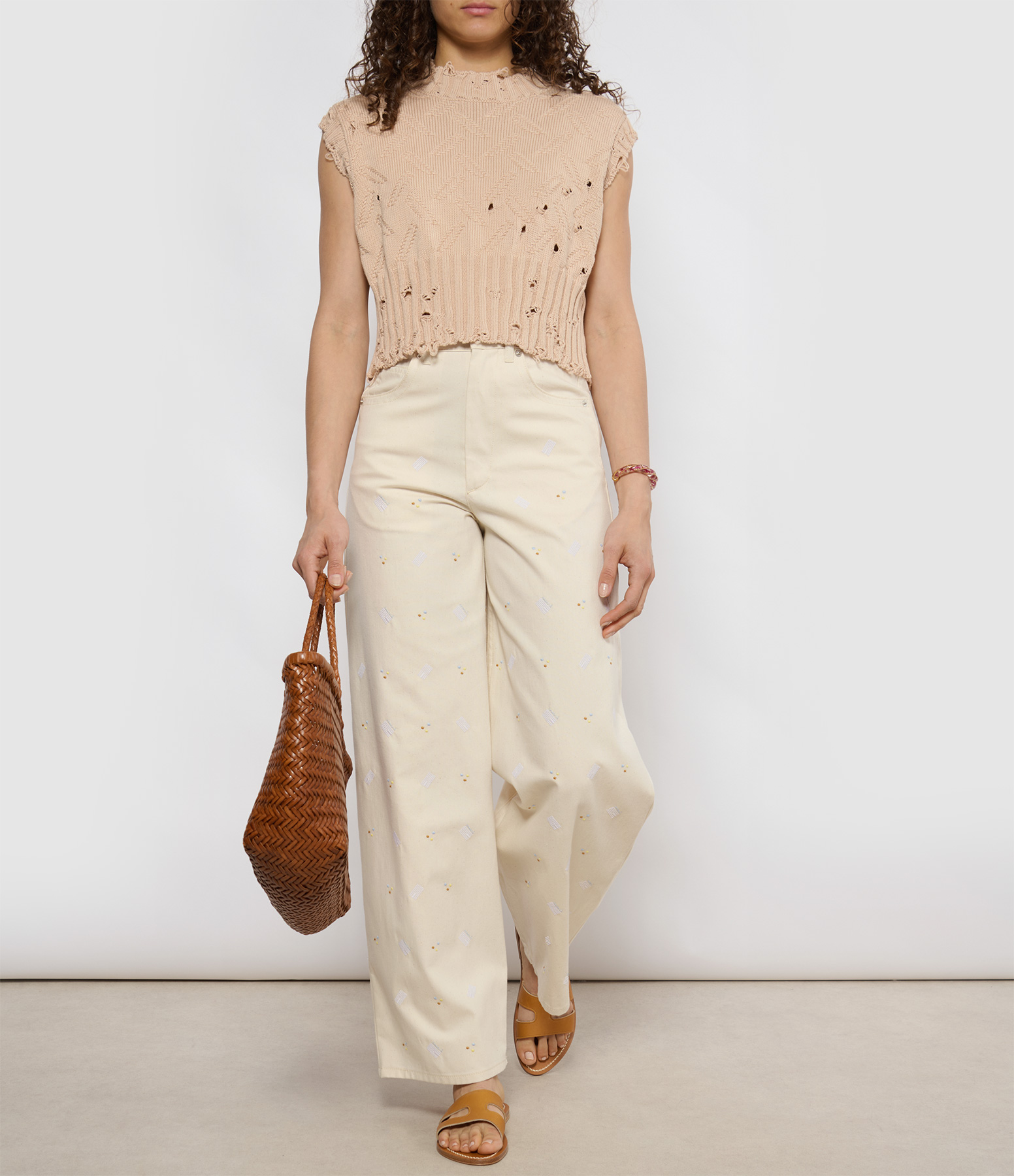 Pale Peach Round-Neck Jumper