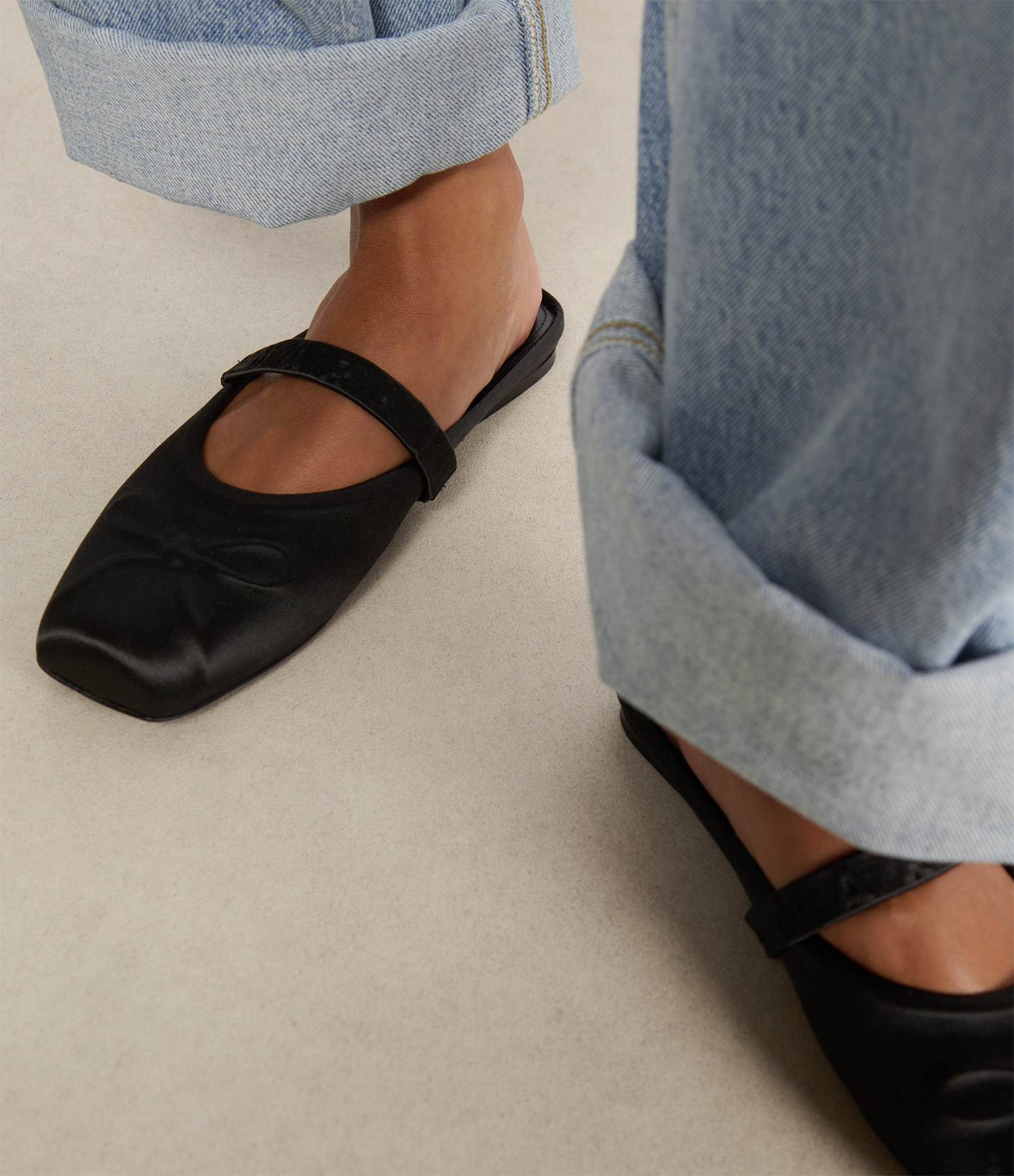 Little Bow Black Ballet Flats