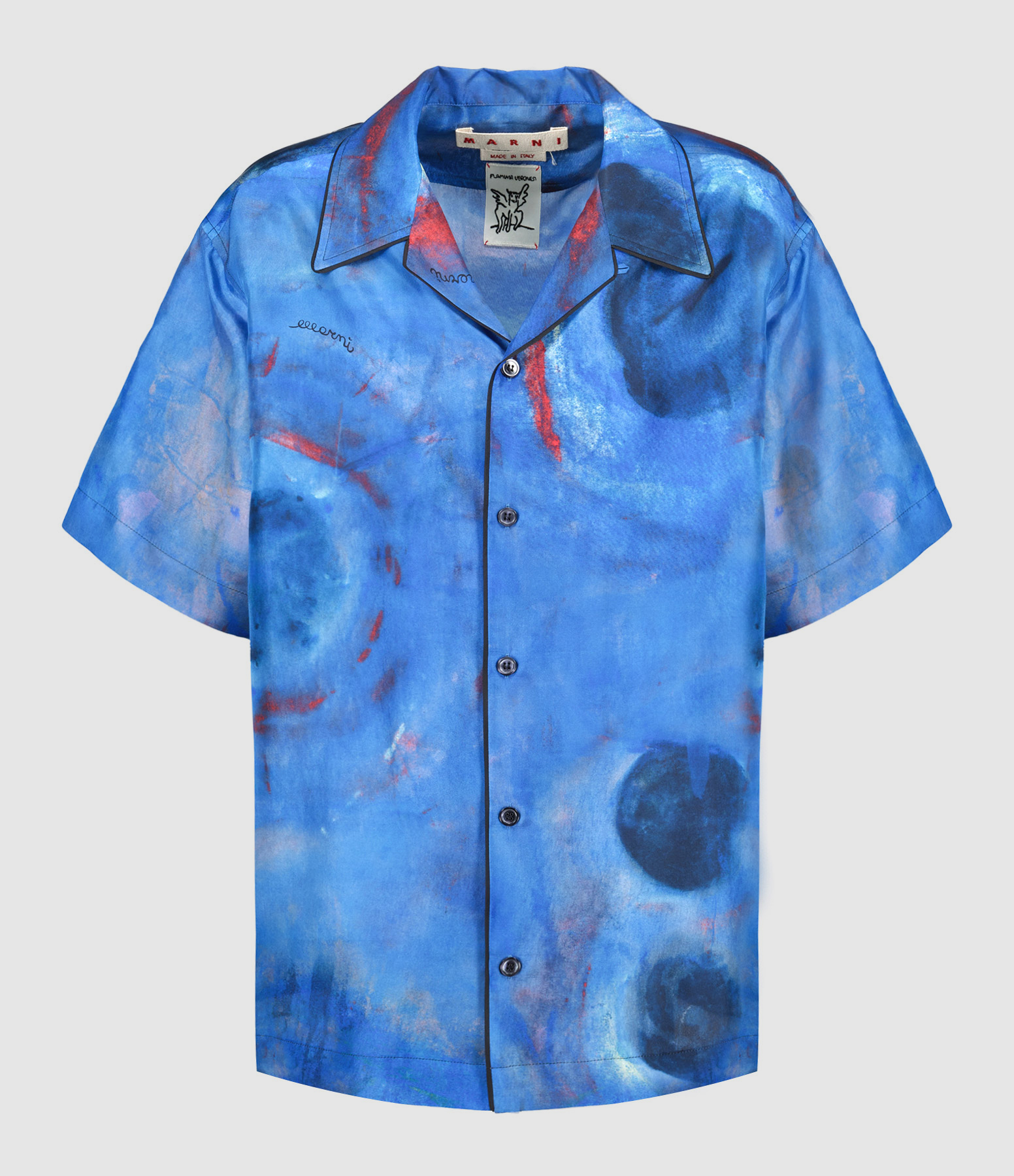 Cobalt Silk Shirt