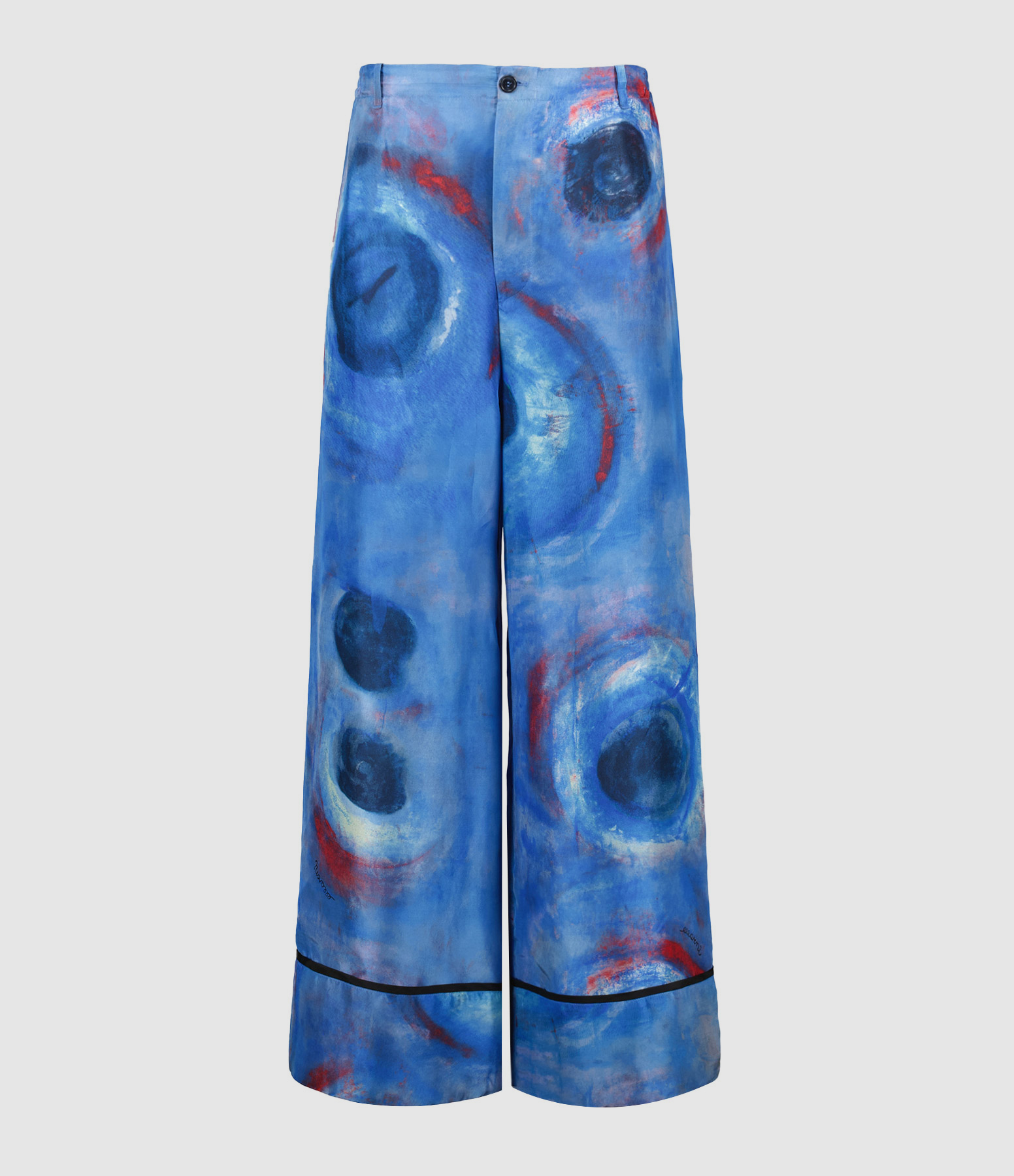 Cobalt Silk Trousers