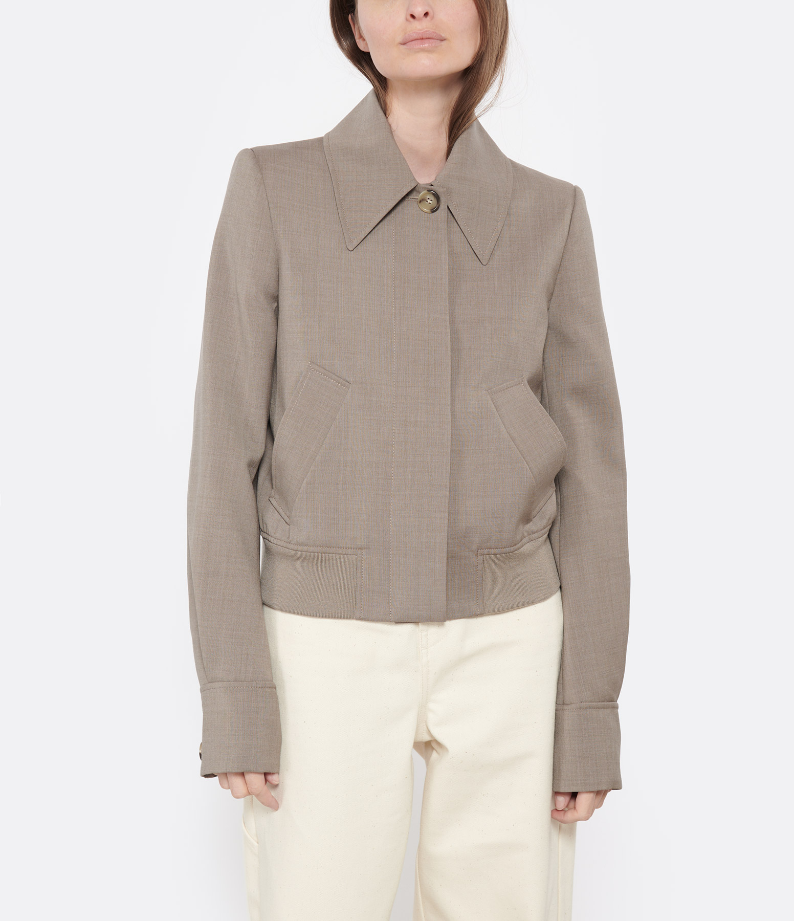 Smalto Dove Grey Bomber Jacket