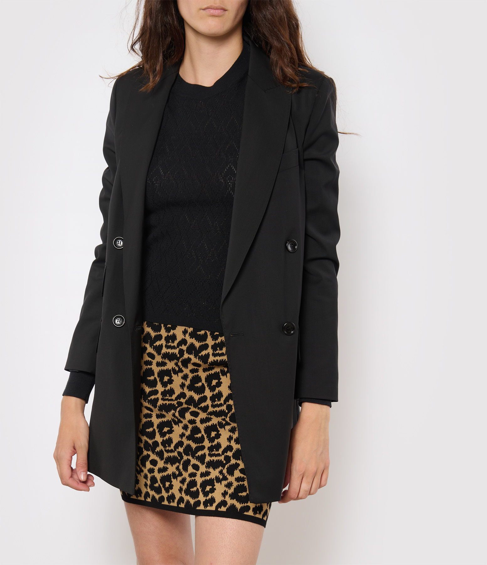 Nebbie Black Wool Blazer