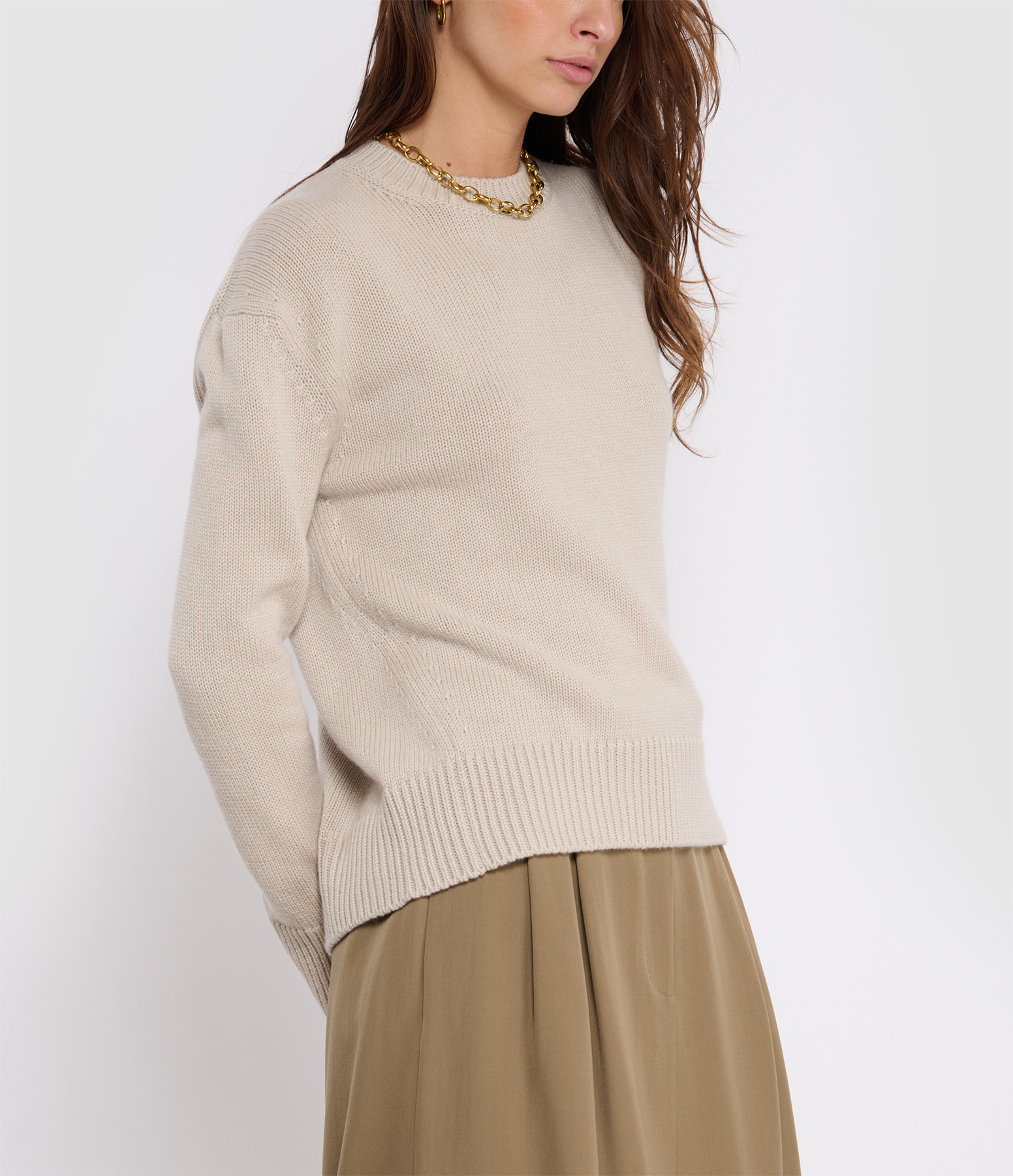 Irlanda Round-Neck Wool Jumper in Ecru, 'S Max Mara'
