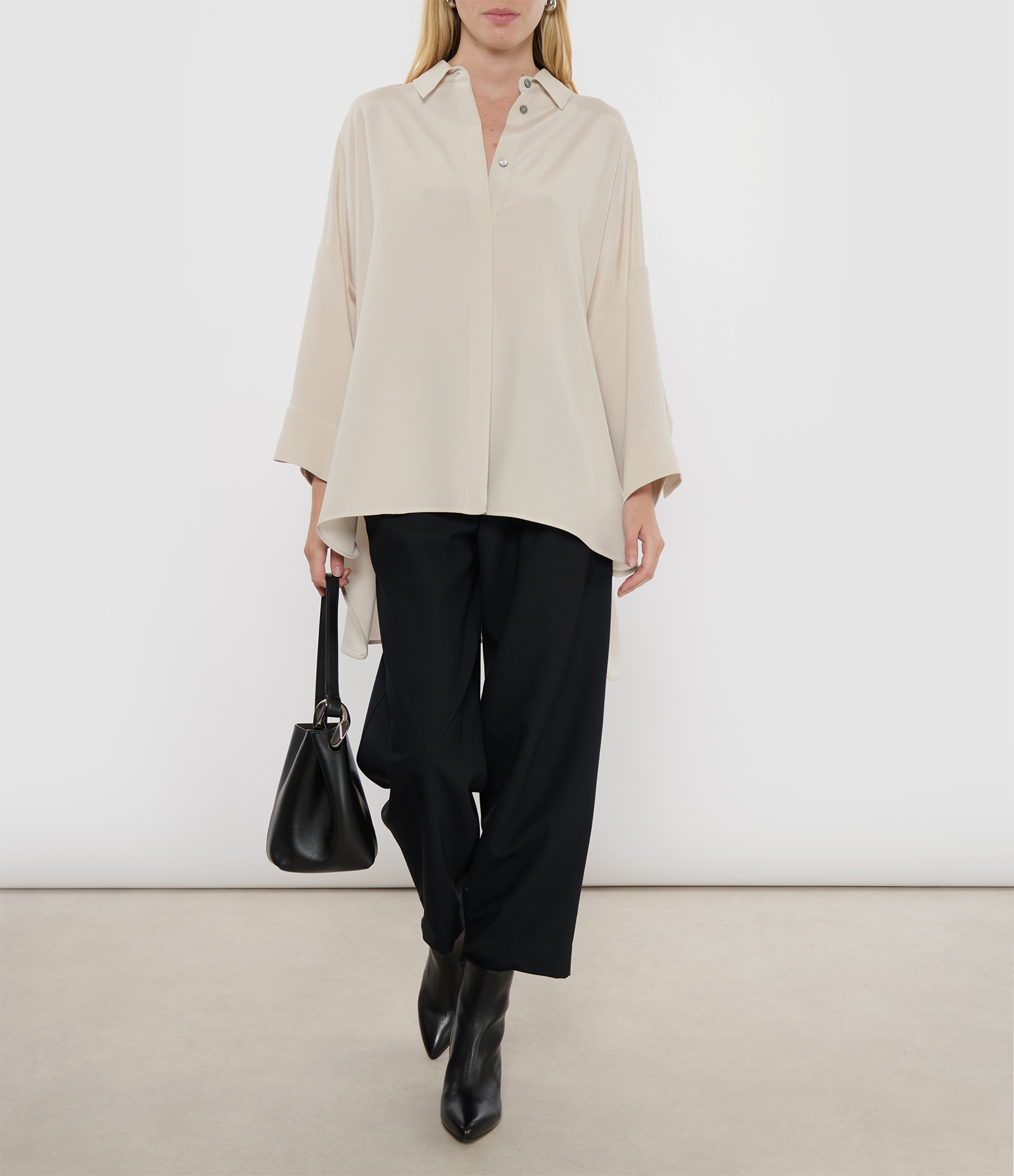Odeon Beige Silk Shirt