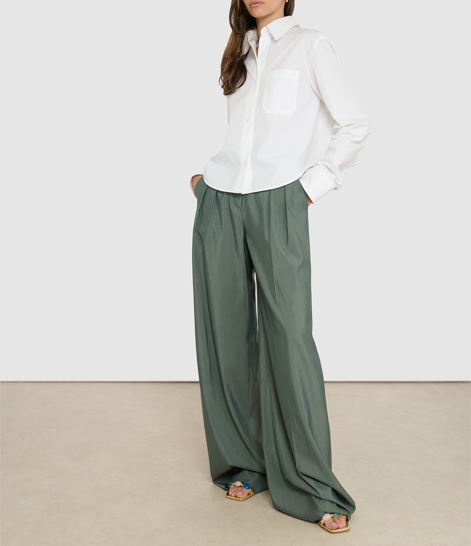 Dark Green and Yellow Trousers