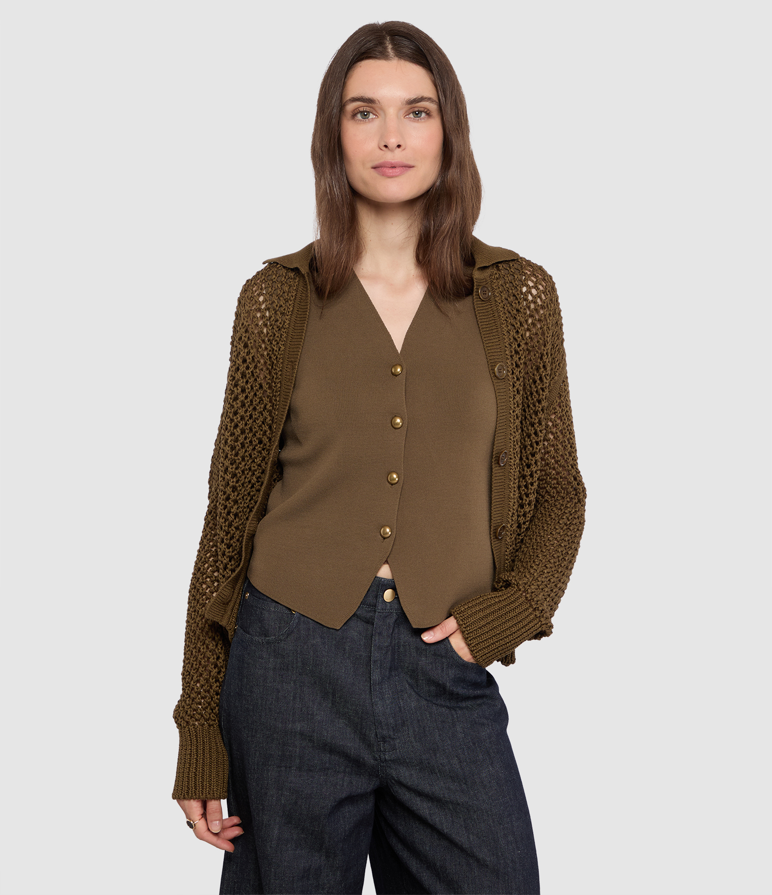 Khaki Film Cardigan, Max