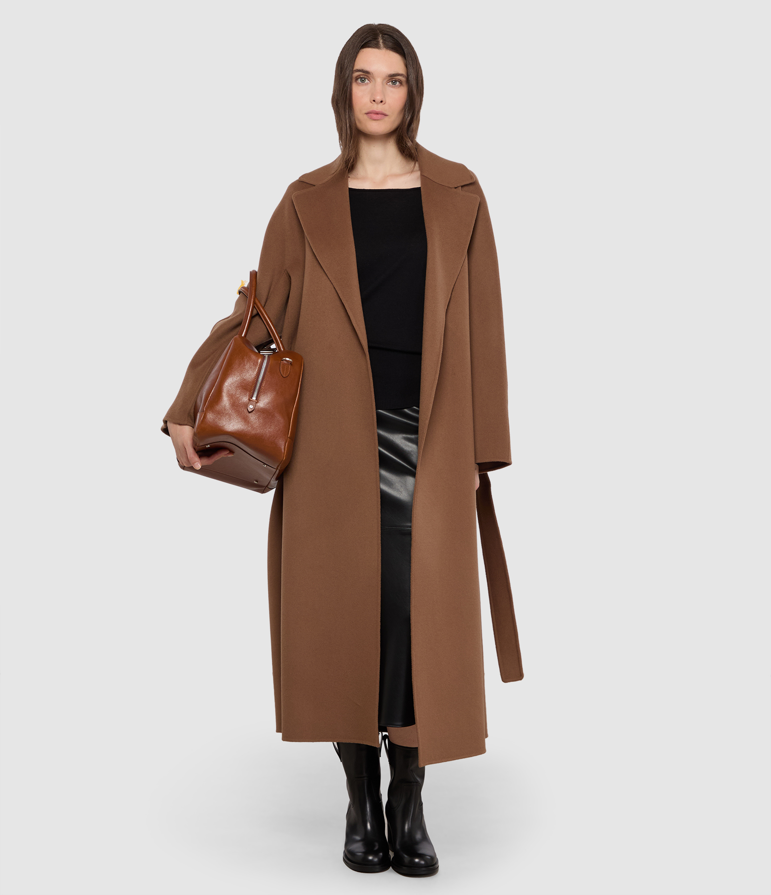 Penelope Hazelnut Brown Coat, 'S Max'