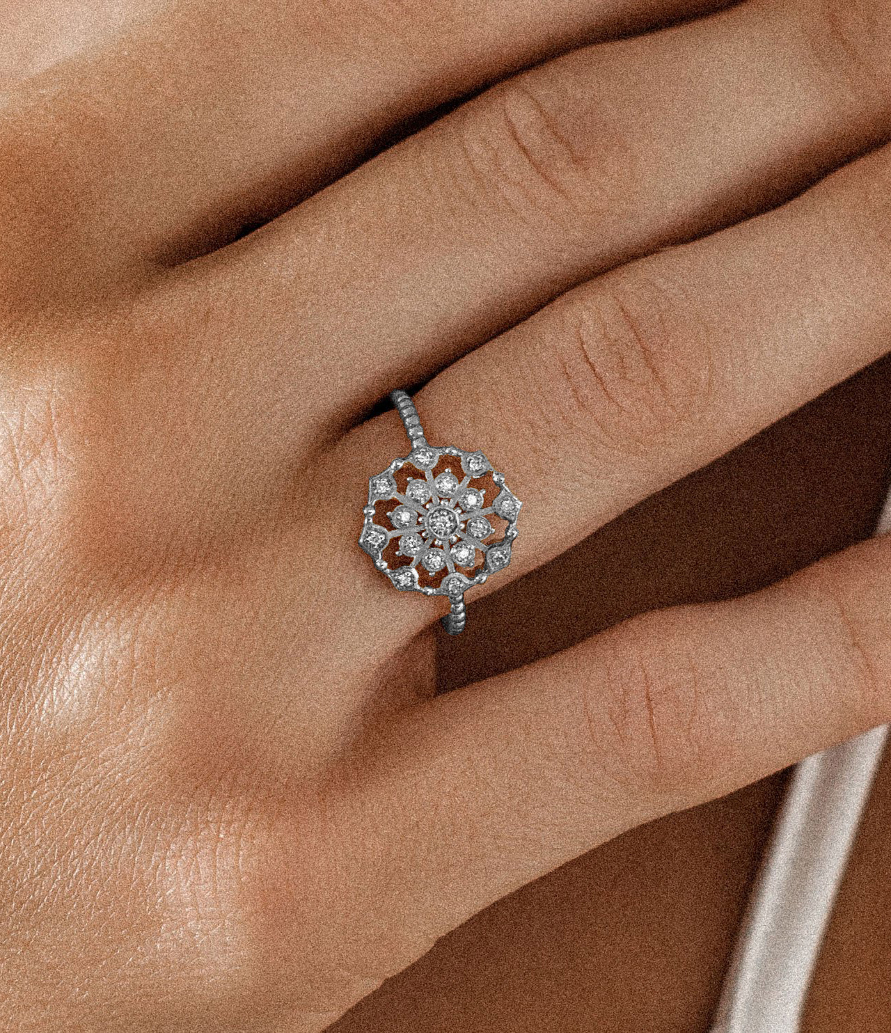 Muredda Diamond Ring in White Gold