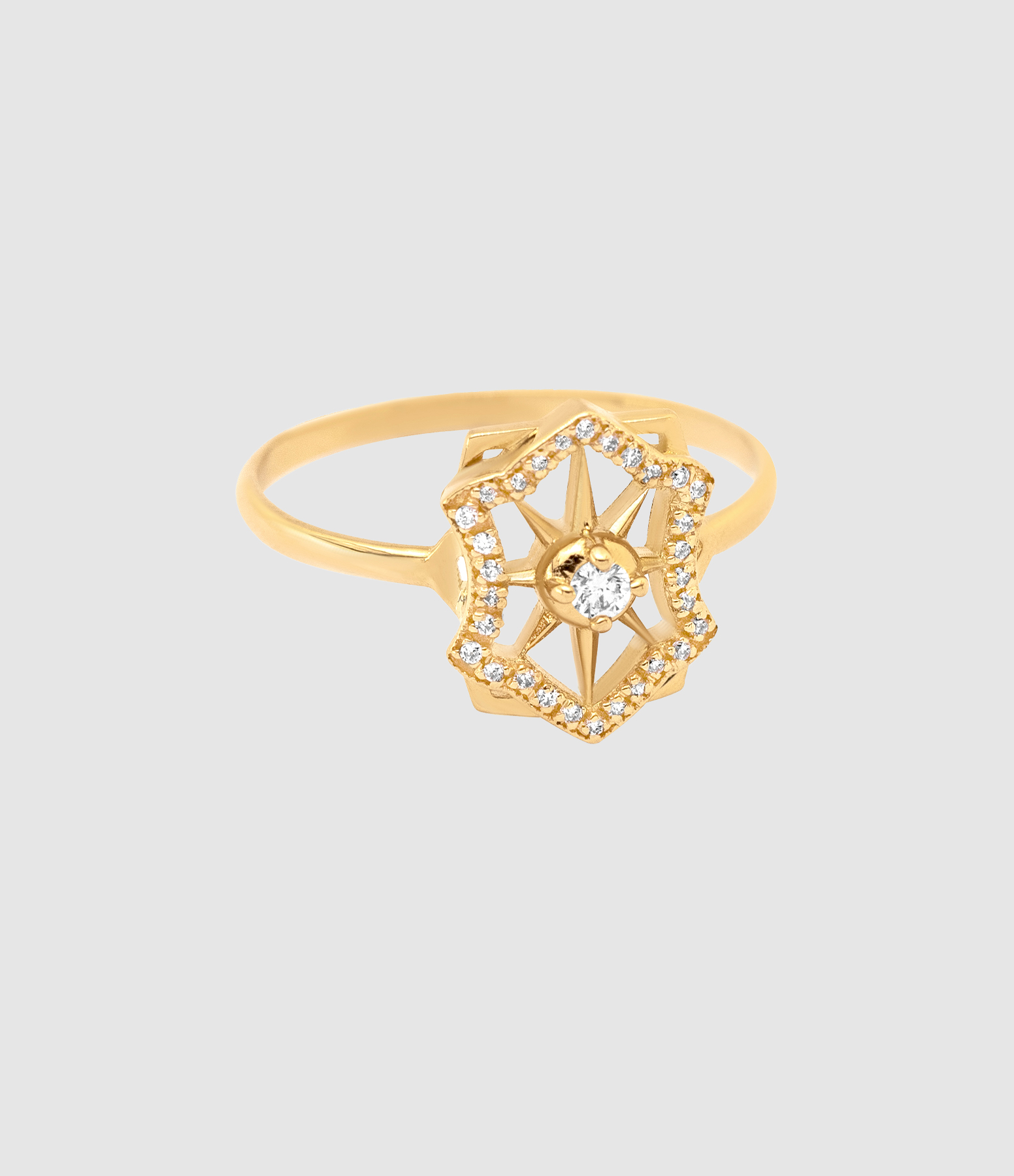 Rosula Diamond Ring in Yellow Gold