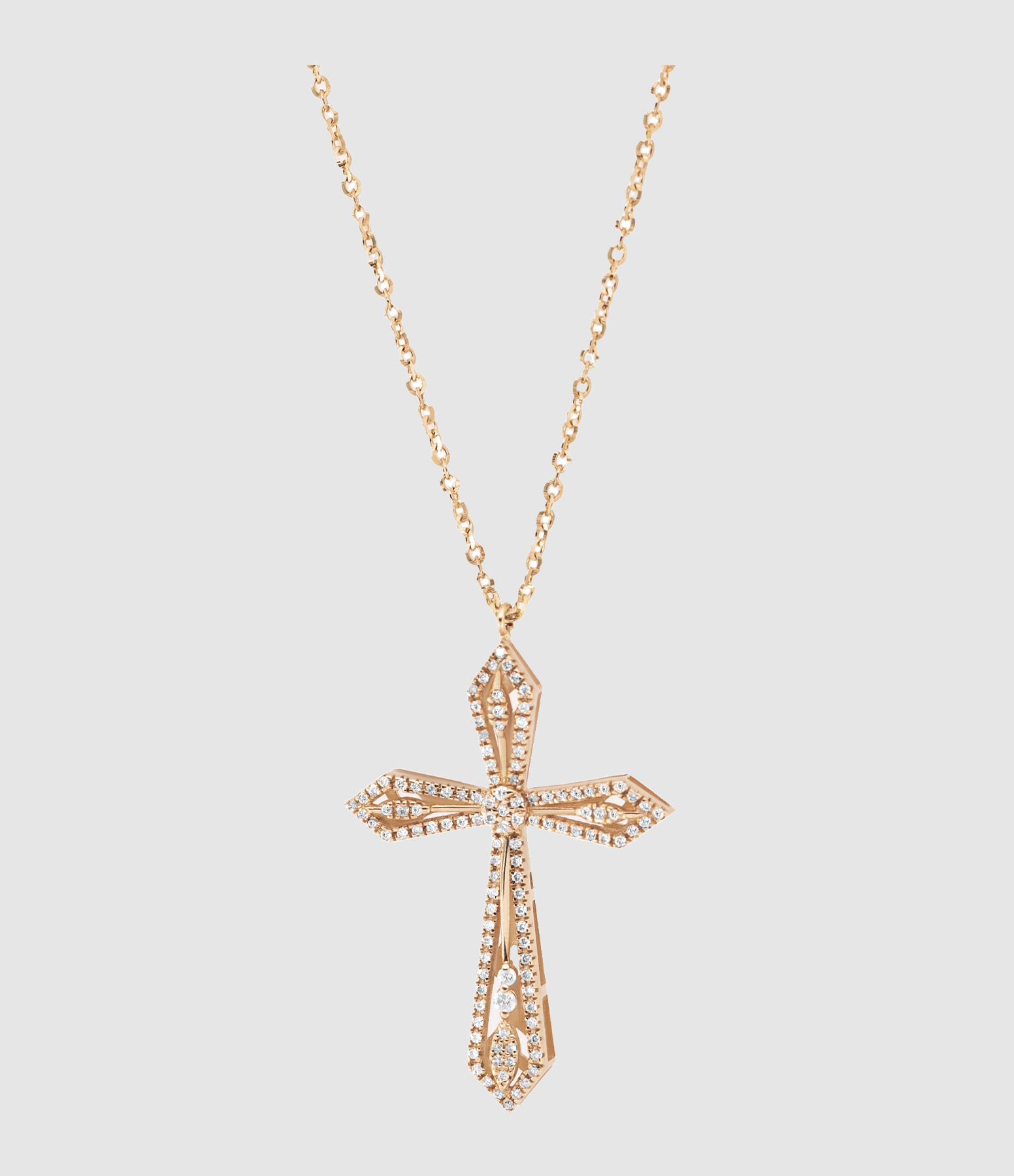 Anghjula Diamond Necklace in Rose Gold