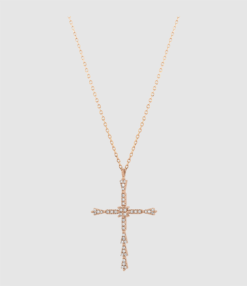 Niculina Diamond Necklace in Rose Gold