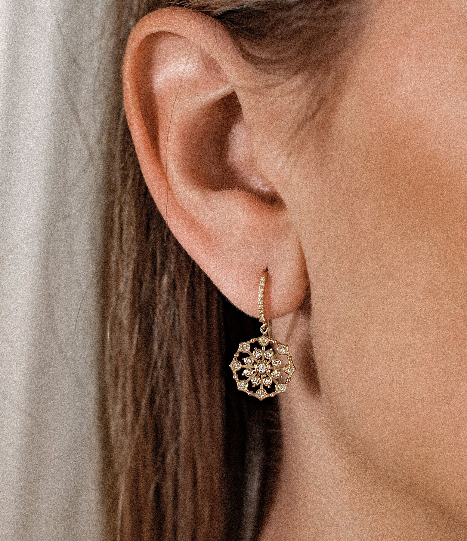 Muredda Yellow Gold Stud Earrings