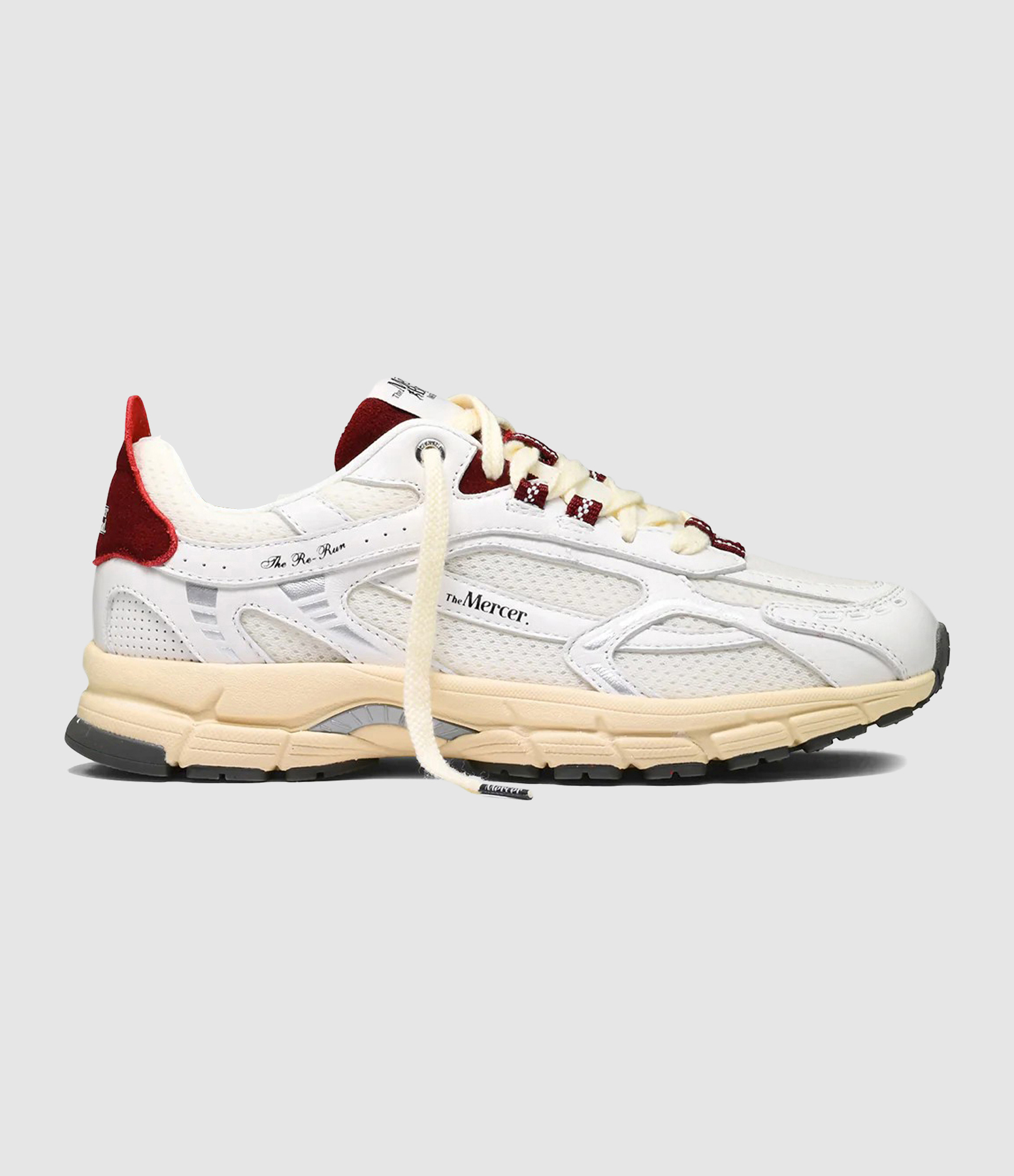 The Re-Run Vintage Nappa White/Red trainers