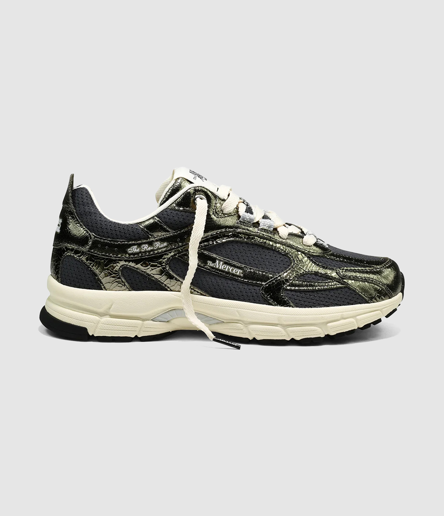 The Re-Run Cracked Army Green trainers