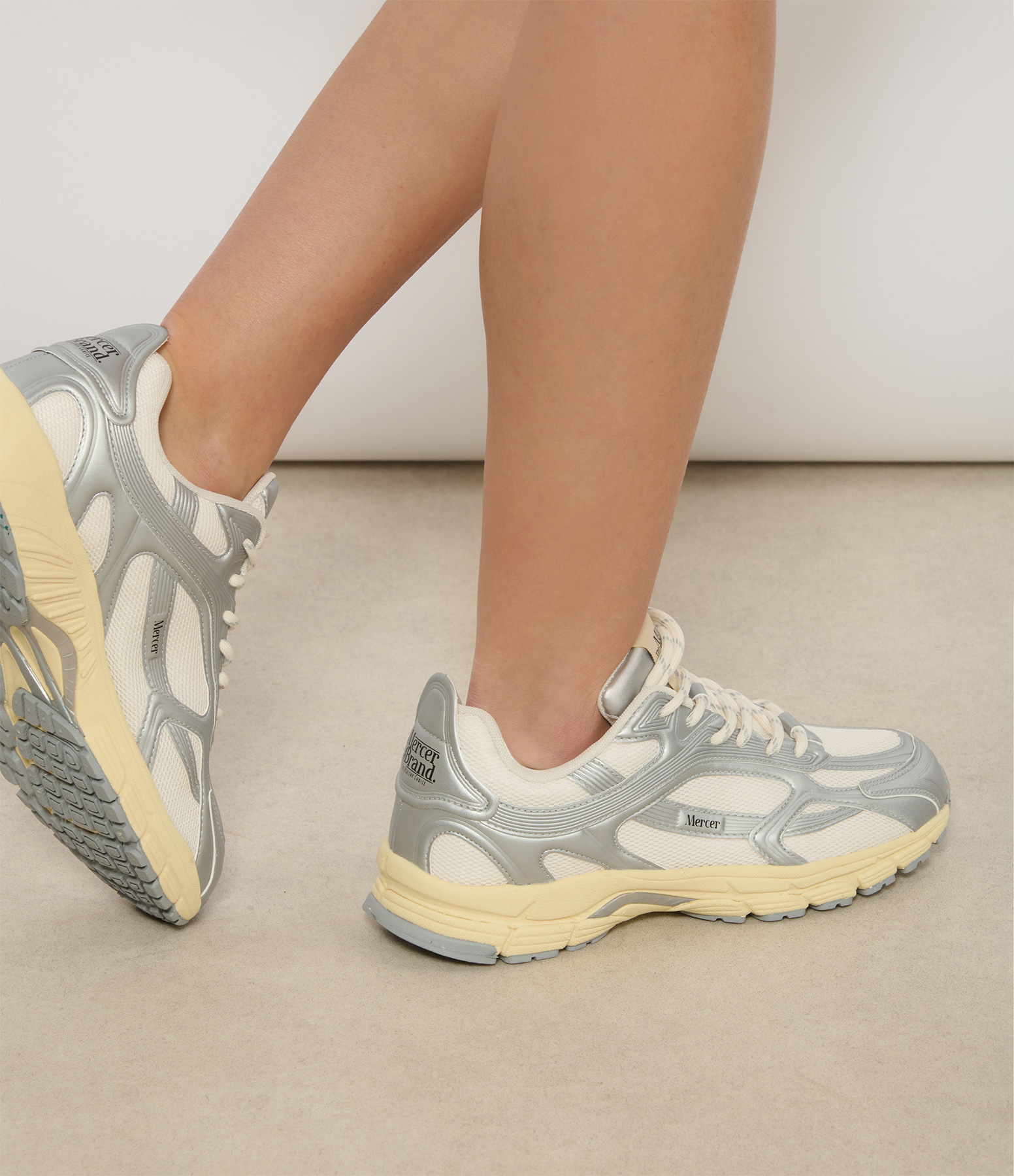 The Re-Run High Frequency Silver trainers