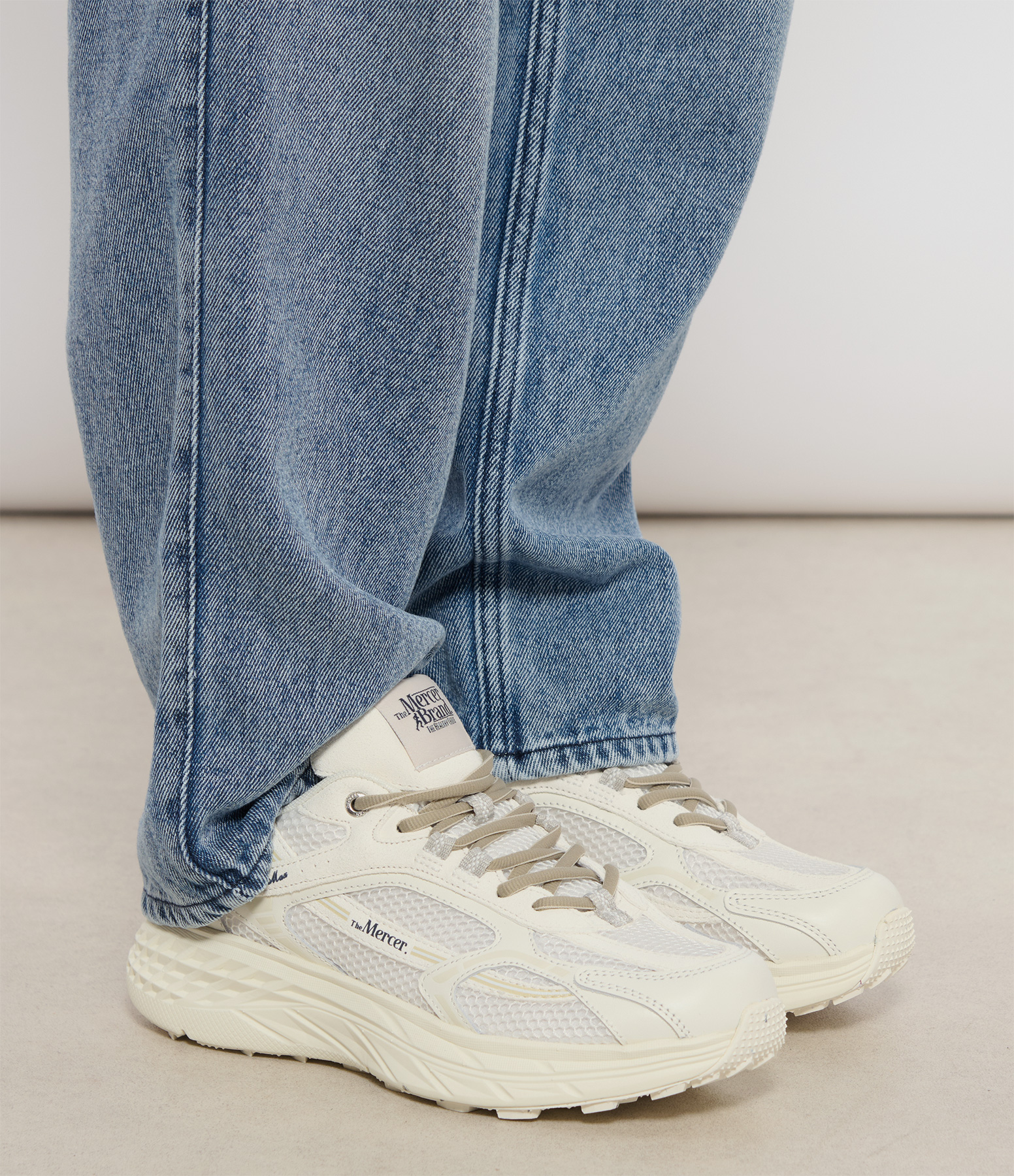 The Re-Run Max Suede White trainers