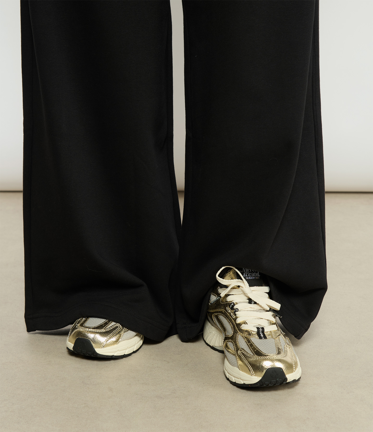 The Re-Run Cracked Gold trainers
