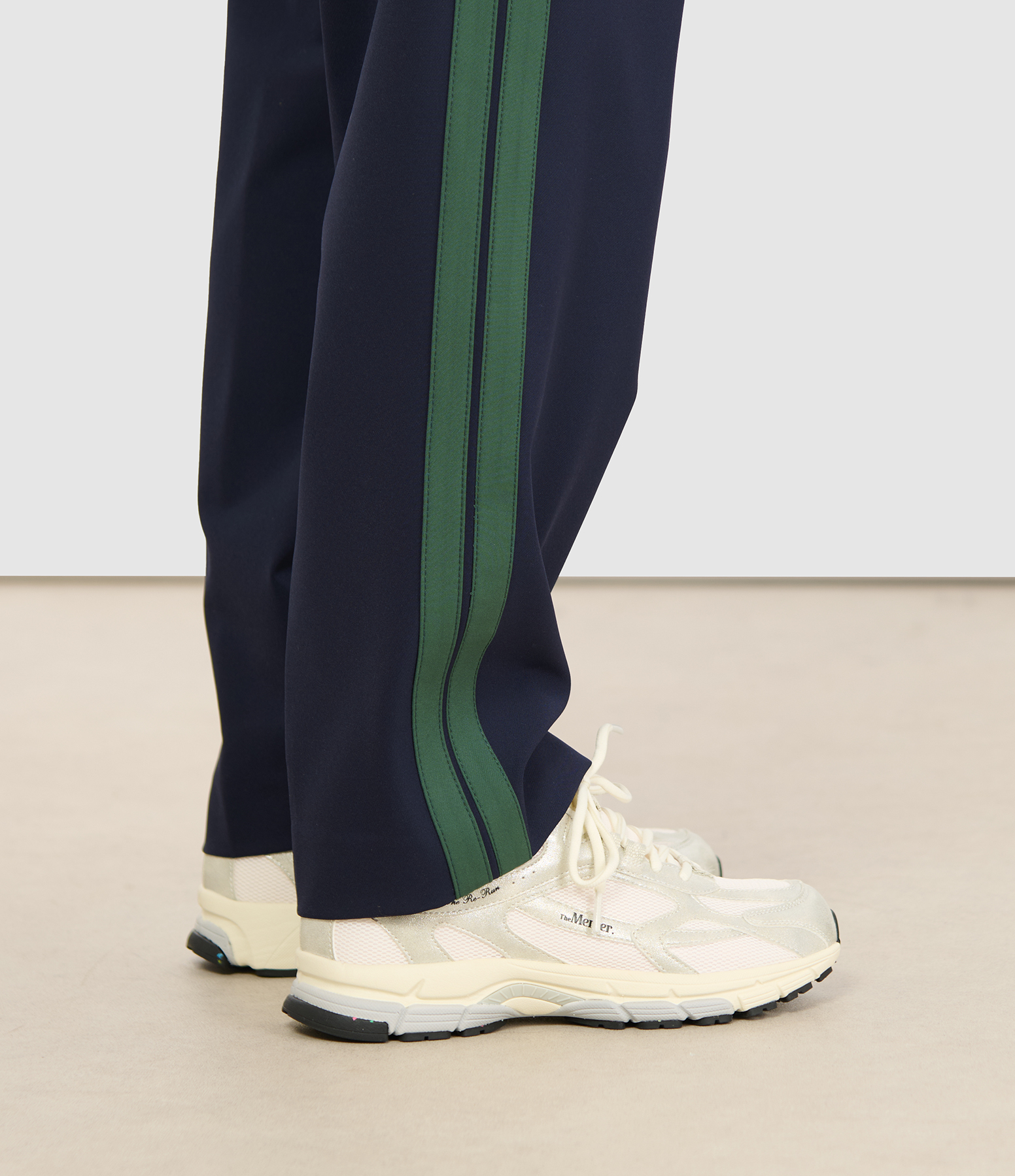 Re-Run Metallic Silver Trainers