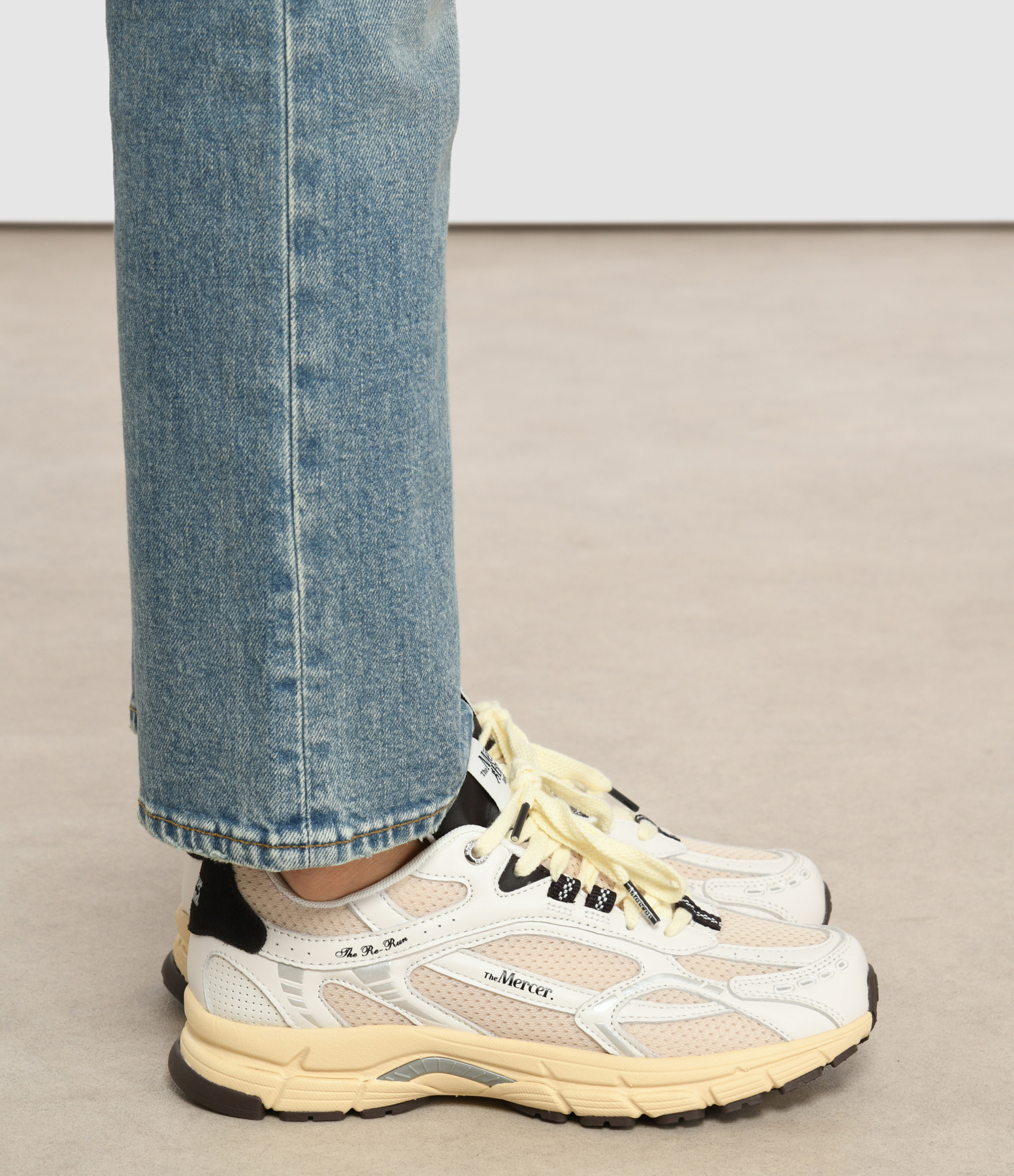 The Re-Run Vintage Nappa White/Brown trainers