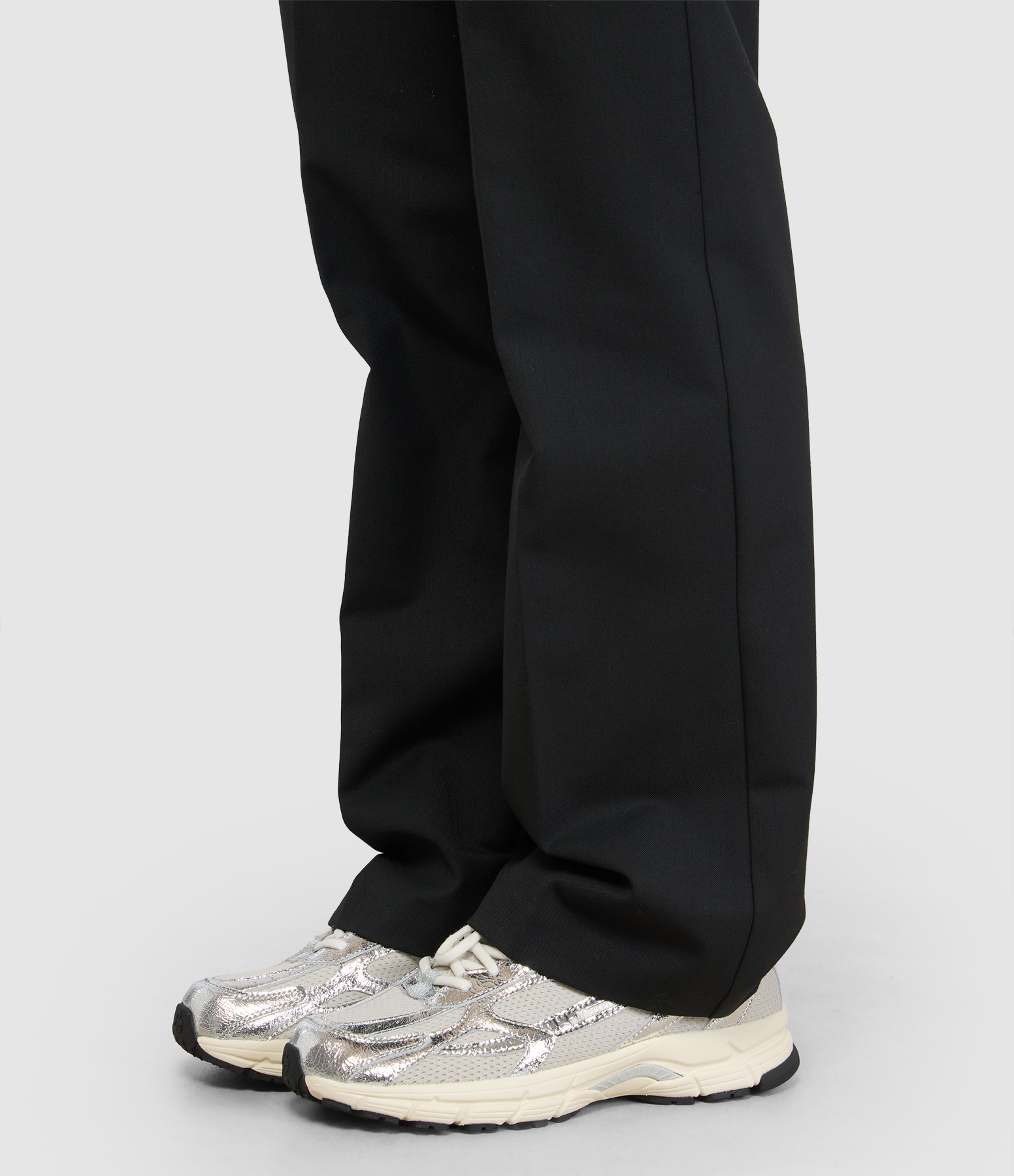The Re-Run Cracked Silver trainers
