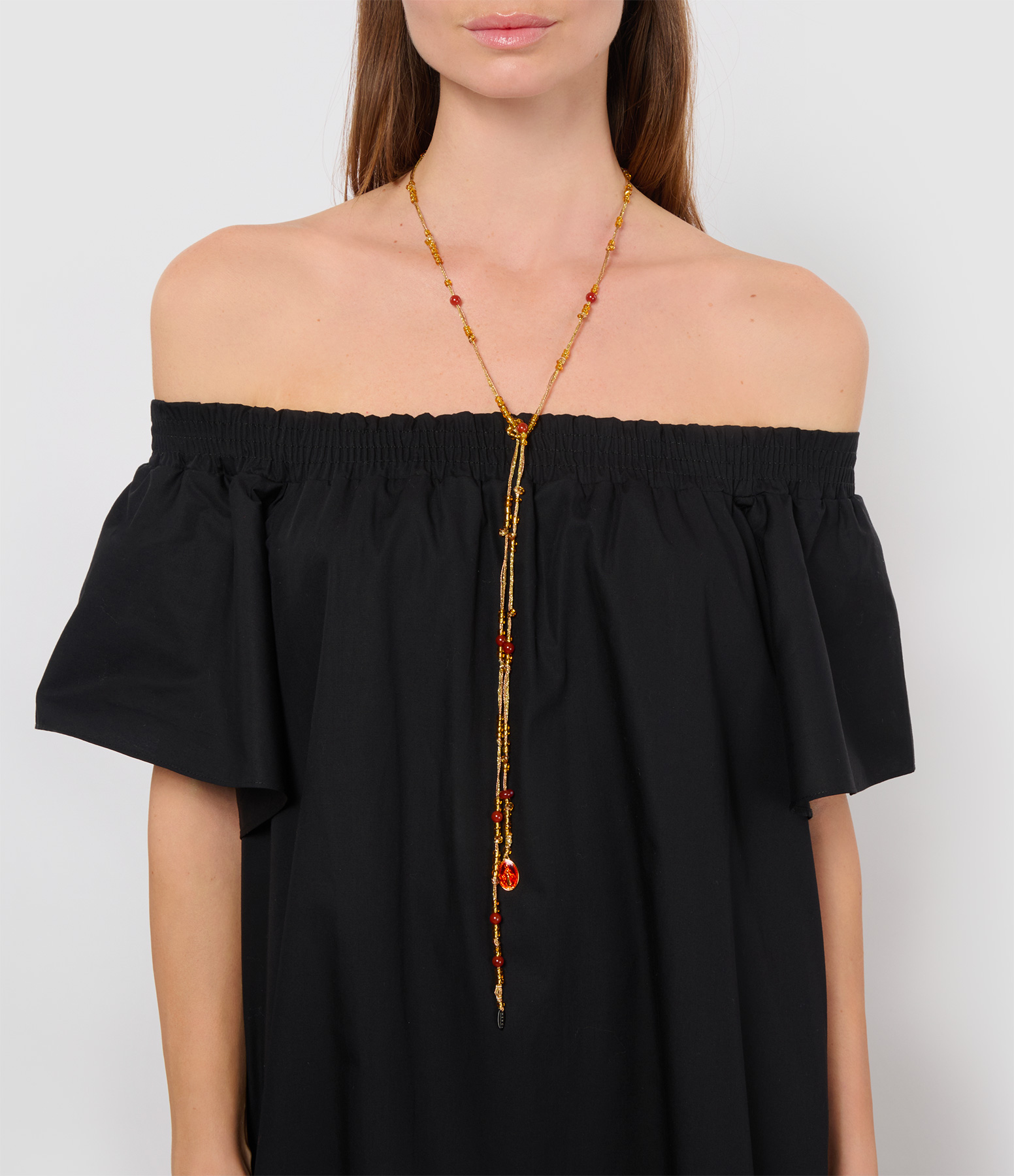 Lolie Long Amber Necklace