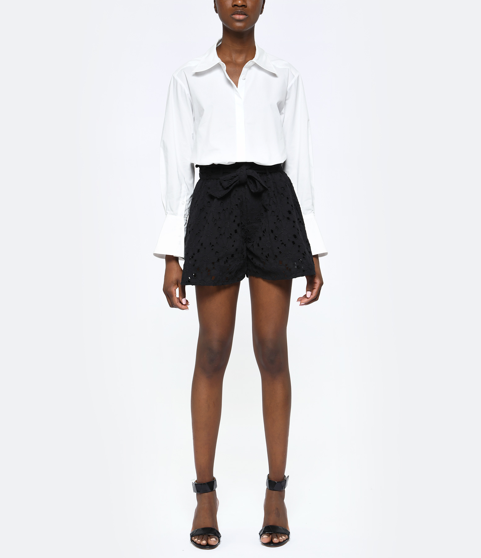 Lili Black Cotton Shorts