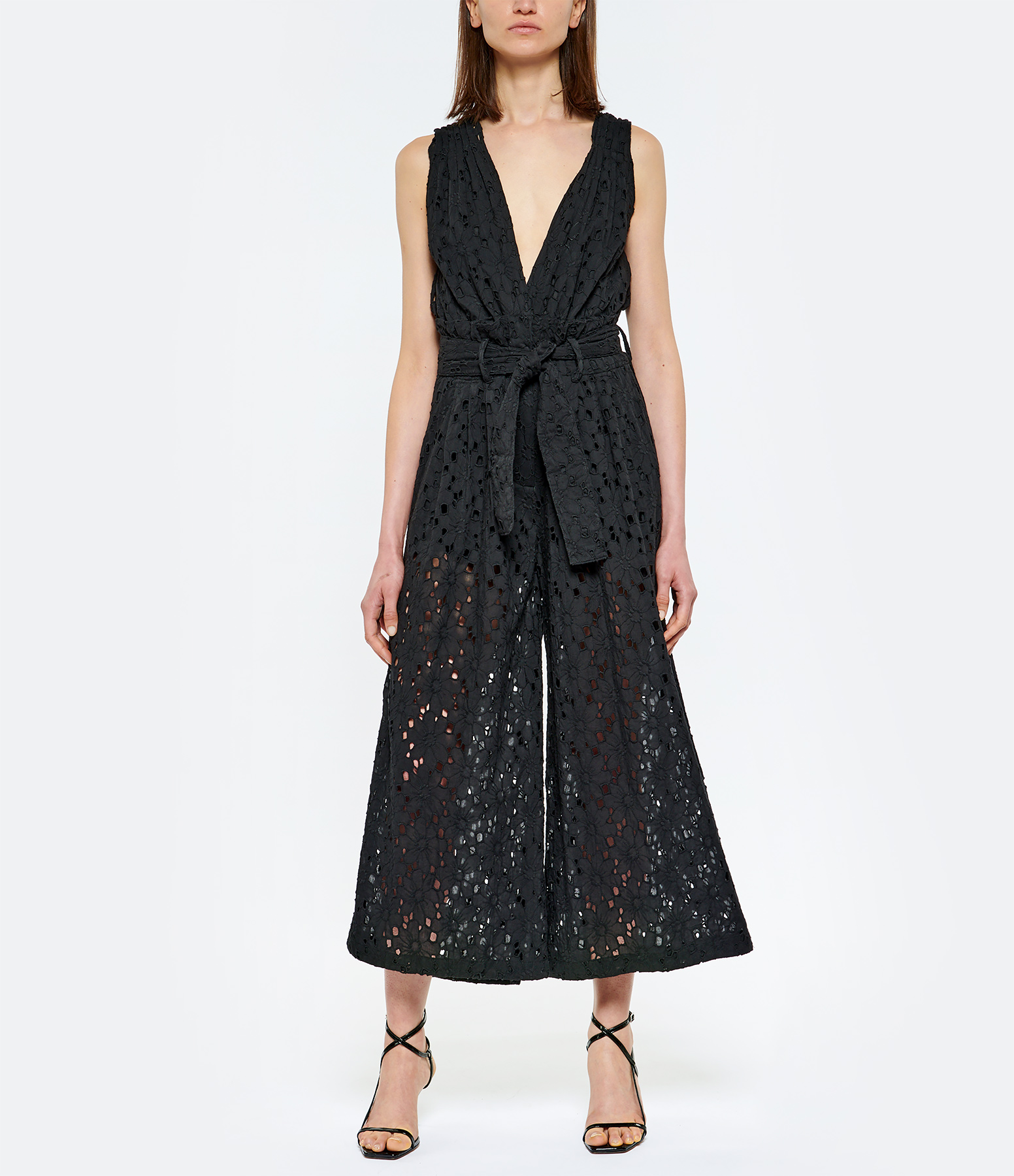 Lasy Black Cotton Jumpsuit