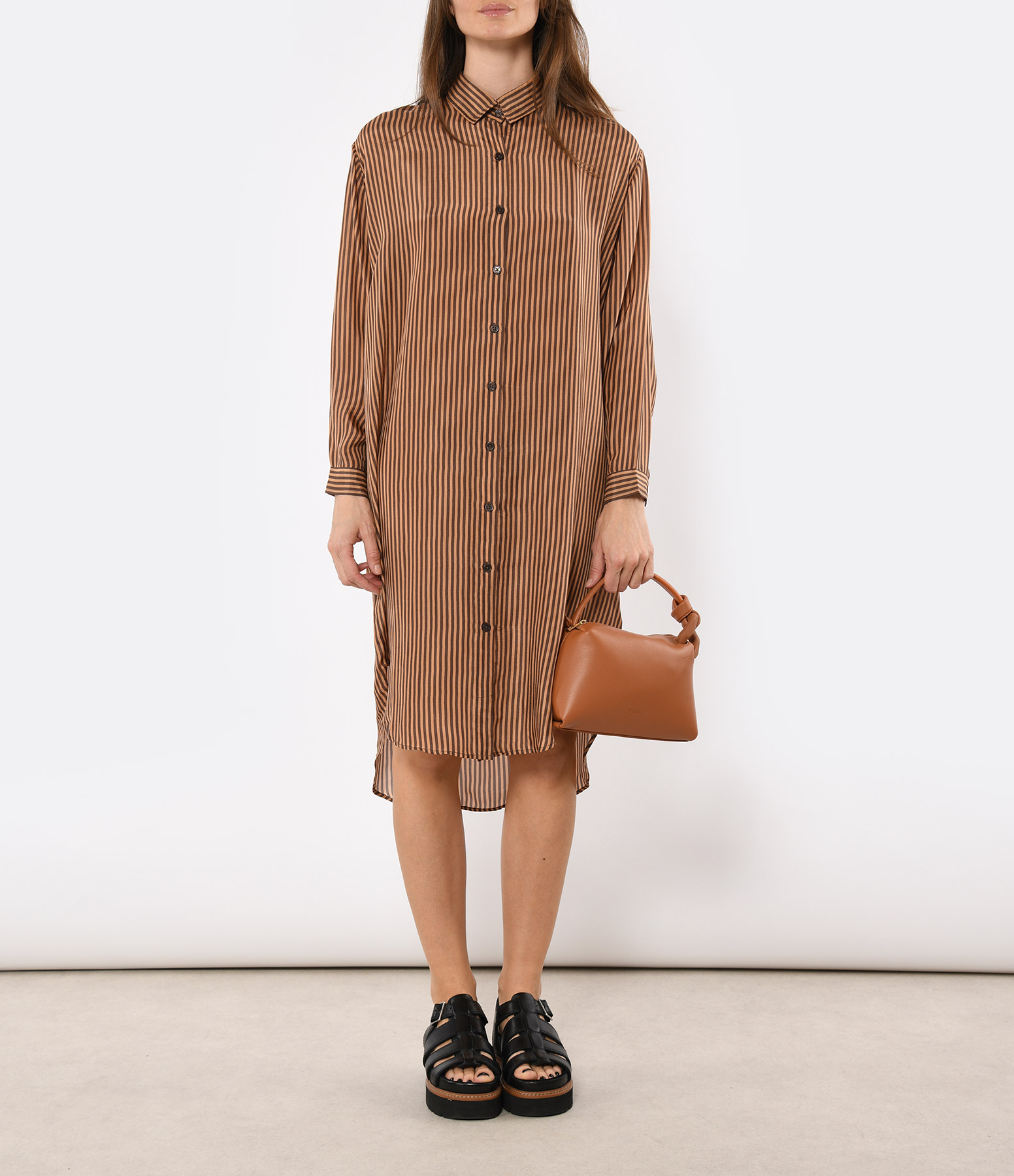 Hiva Chocolate Earth Shirt Dress