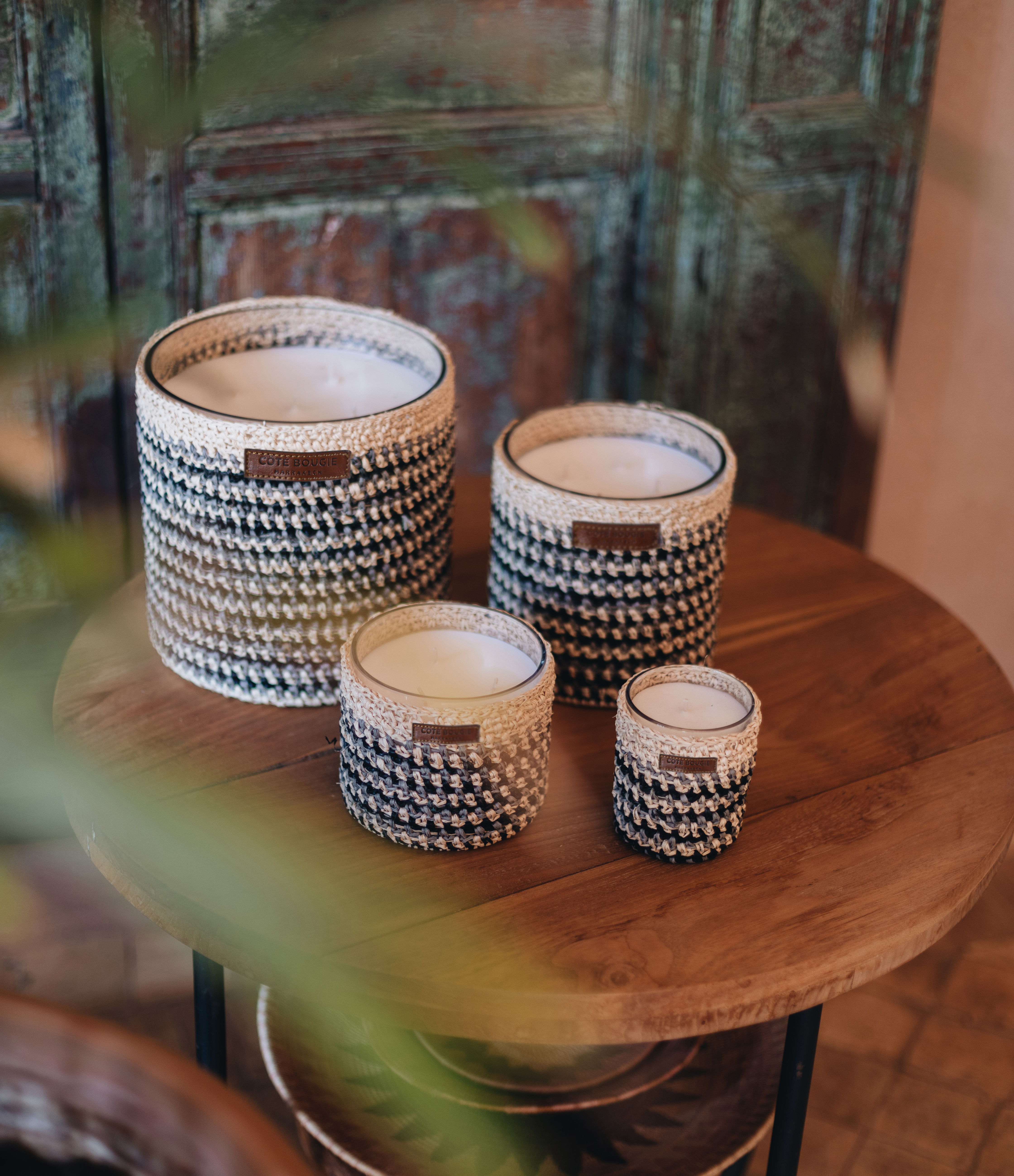 Mia M Raphia Oriental Crochet Candle
