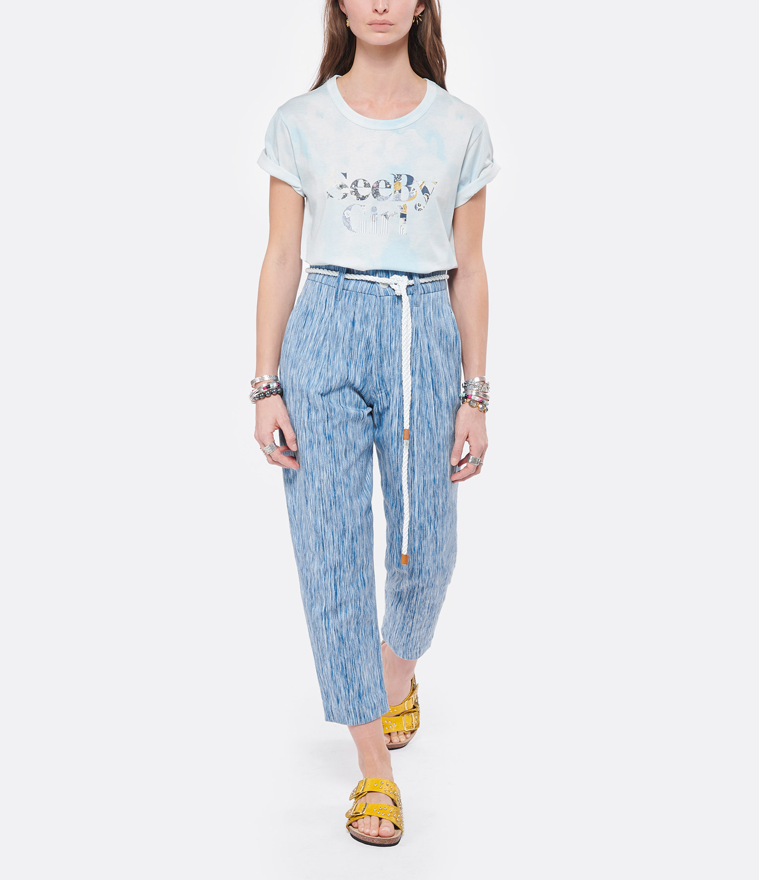 Diane Indigo Blue Cotton Trousers