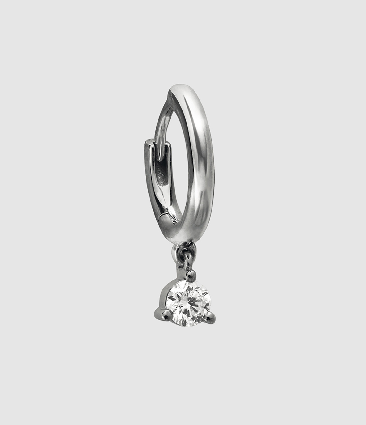 Mini Infinity Creole Earring in Gold and Diamonds (sold individually)