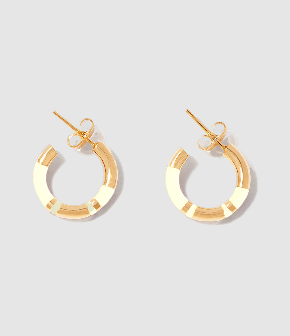 Positano PM Ivory Hoop Earrings