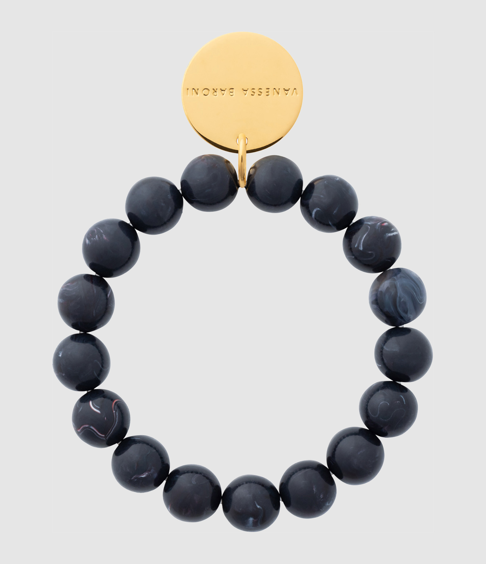 Mini Beads Flex Black Universe Marble Bracelet