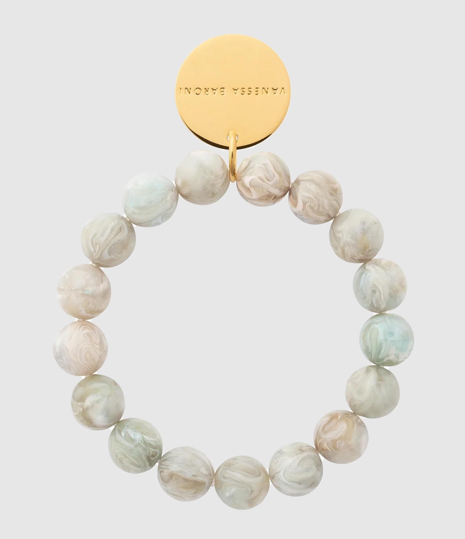 Mini Beads Flex Snow Green Marble Bracelet