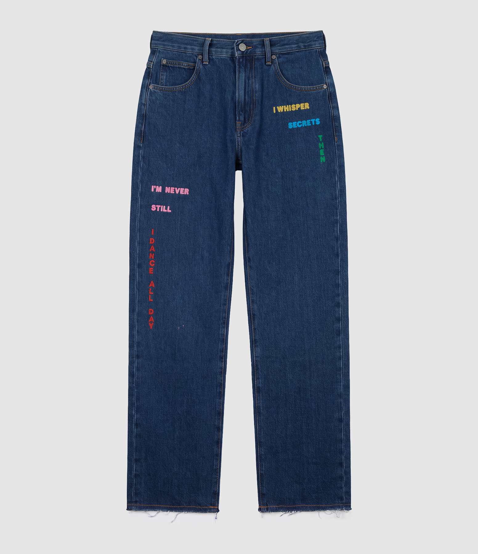 Jean Riddle Embroidered Mid Blue