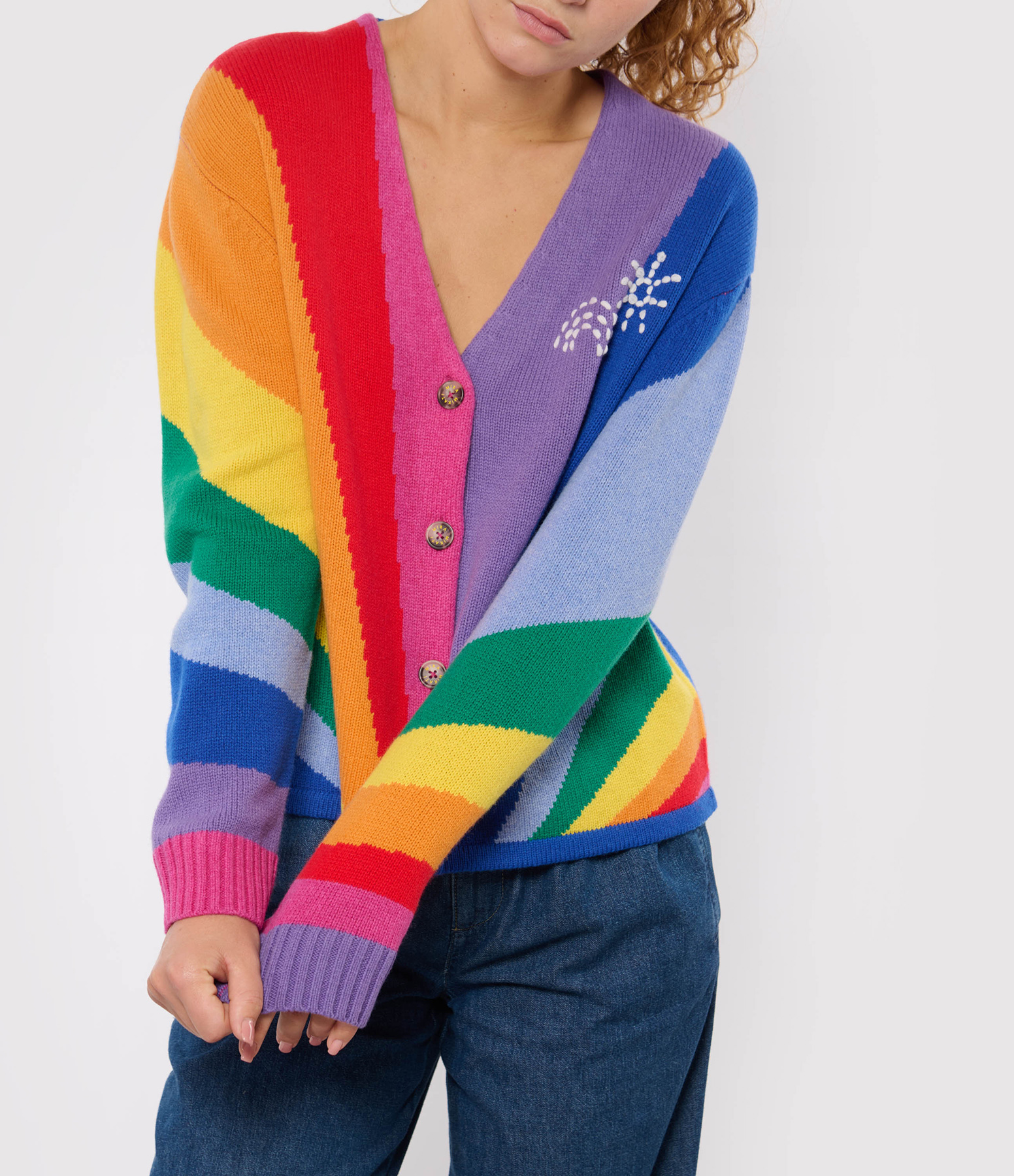 Multicoloured Wool Cardigan