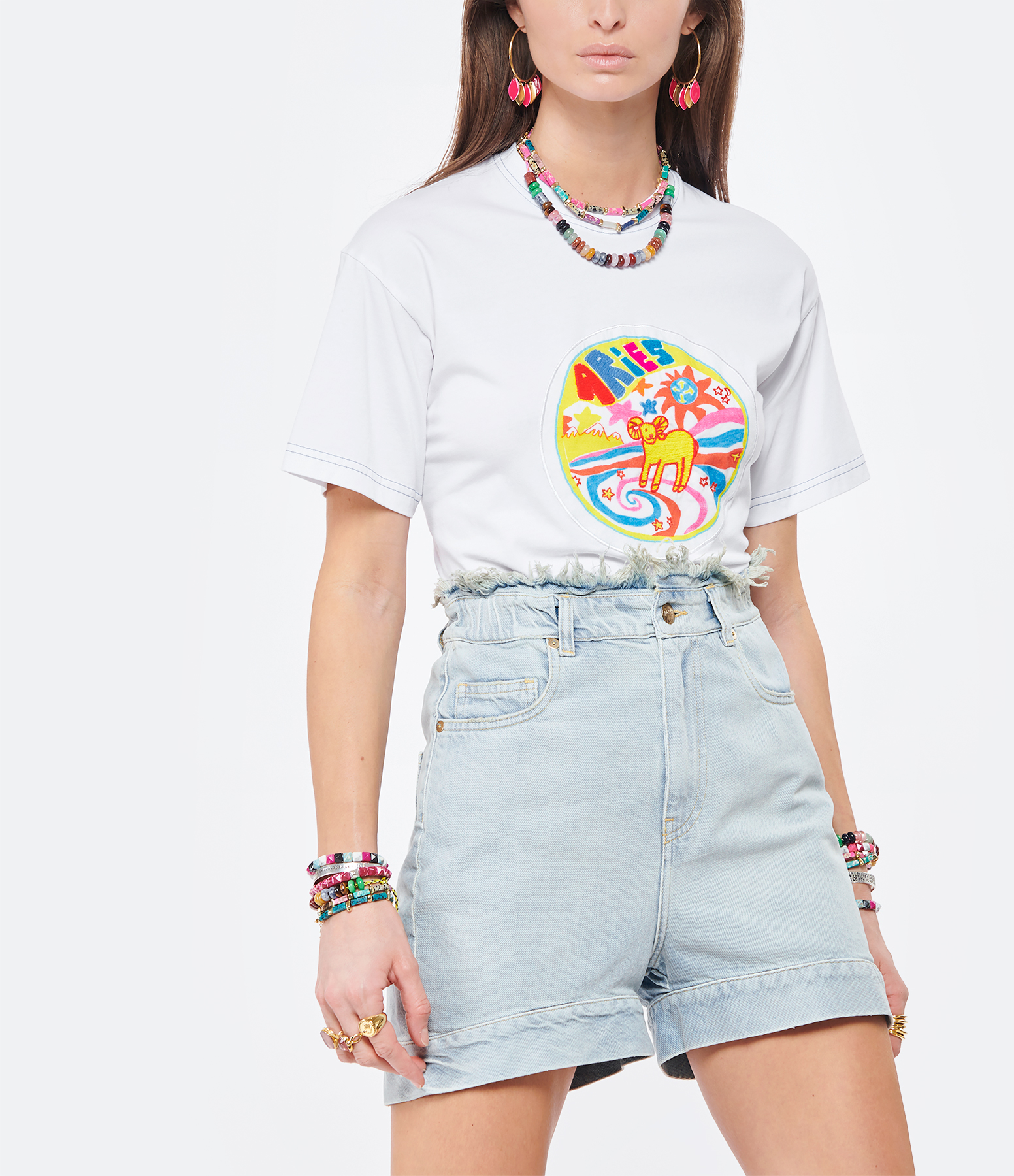 Formantera Aries Organic Cotton T-shirt – White, Dancing in Tulum