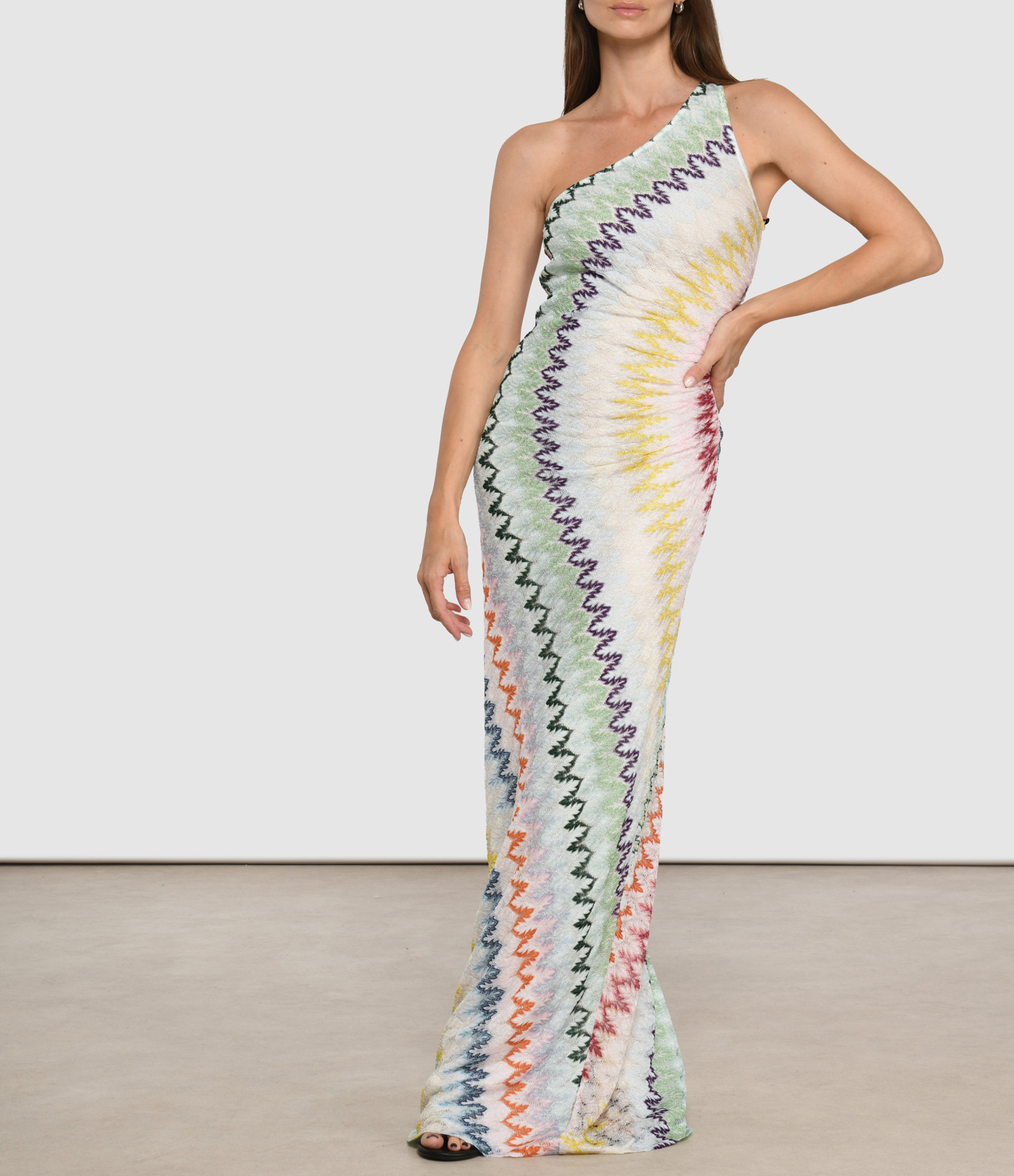 Multicolour White Dress