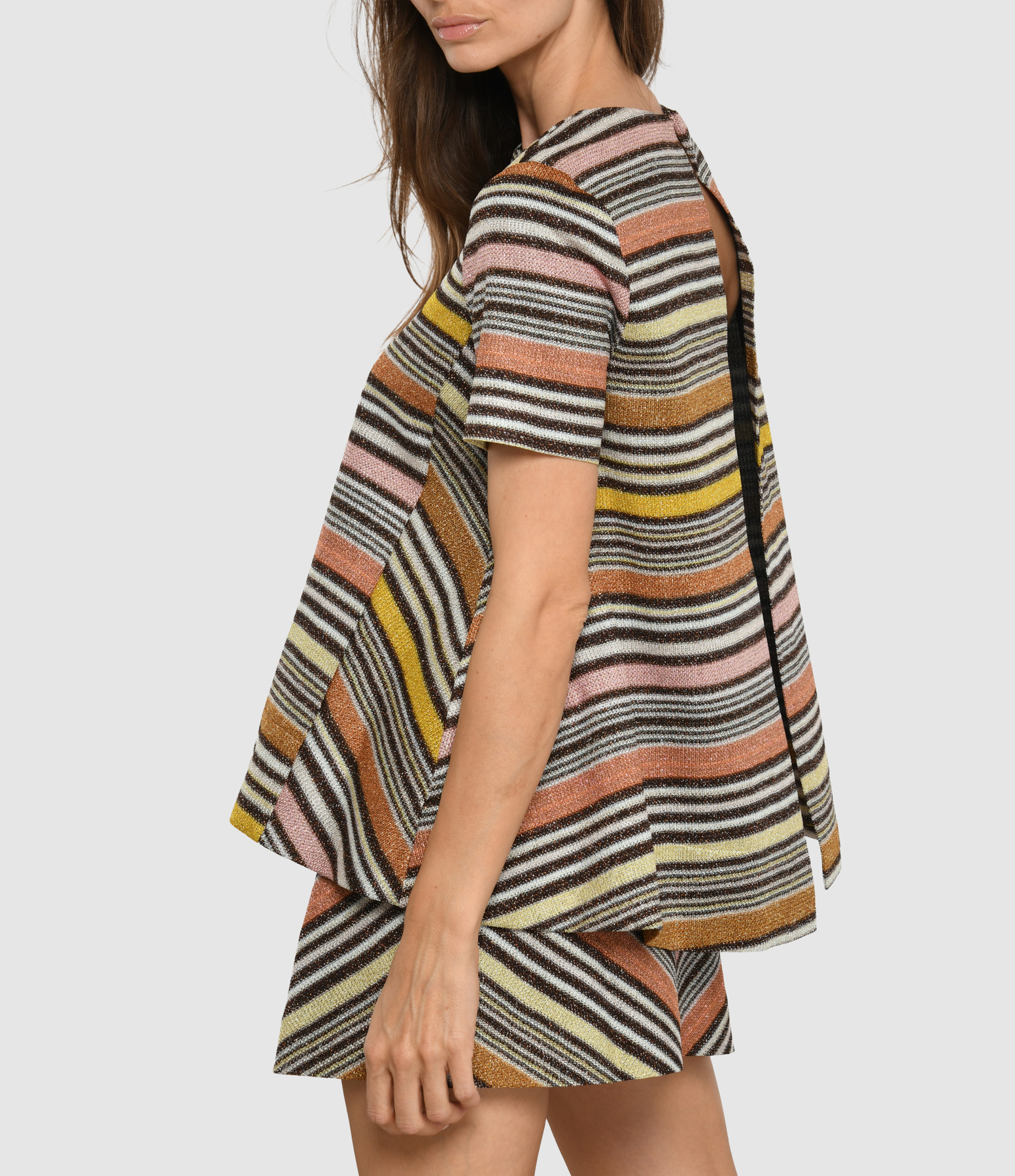 Multicoloured Orange and Yellow Top