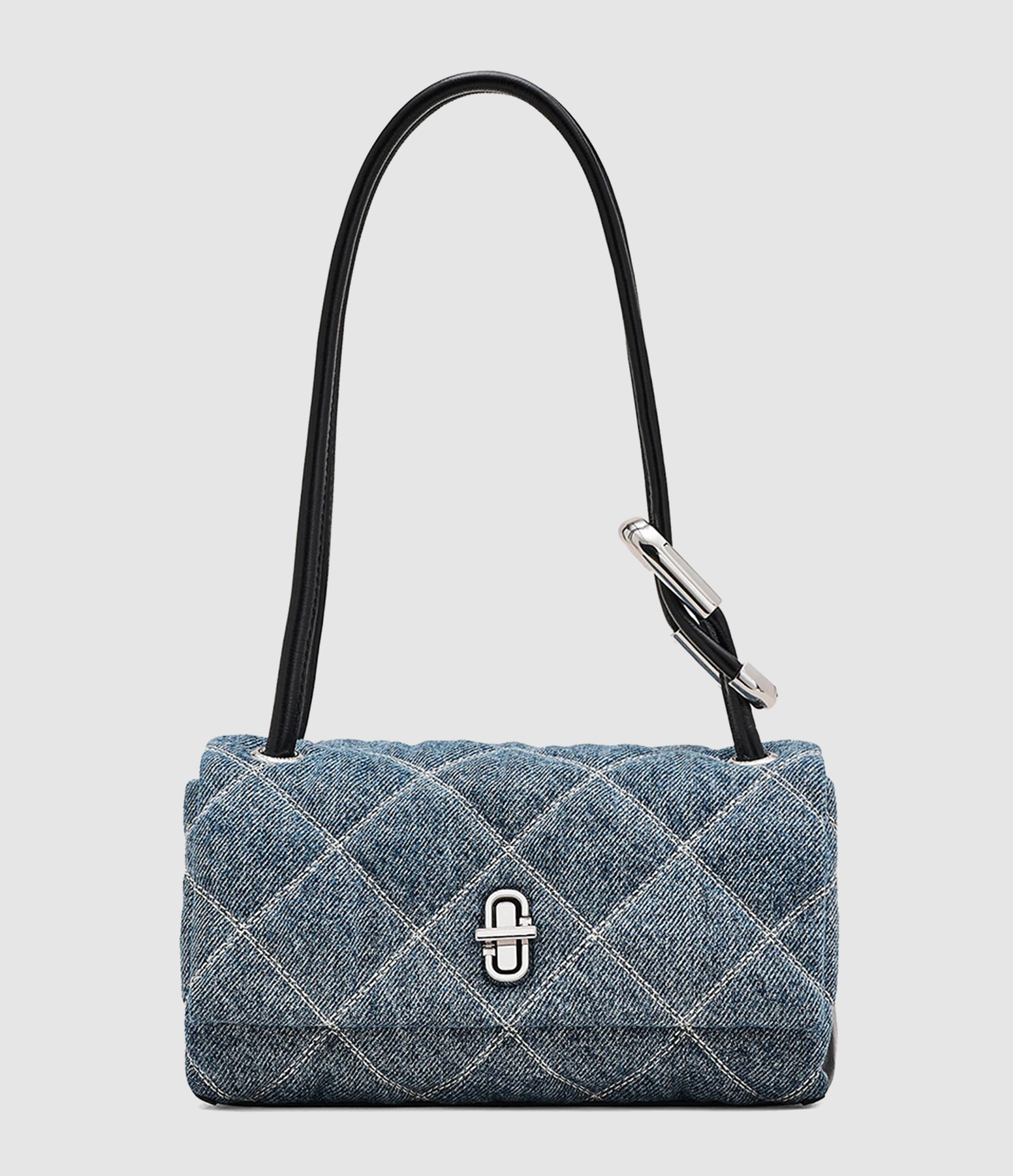The Mini Dual Shoulder Bag in Light Wash Indigo