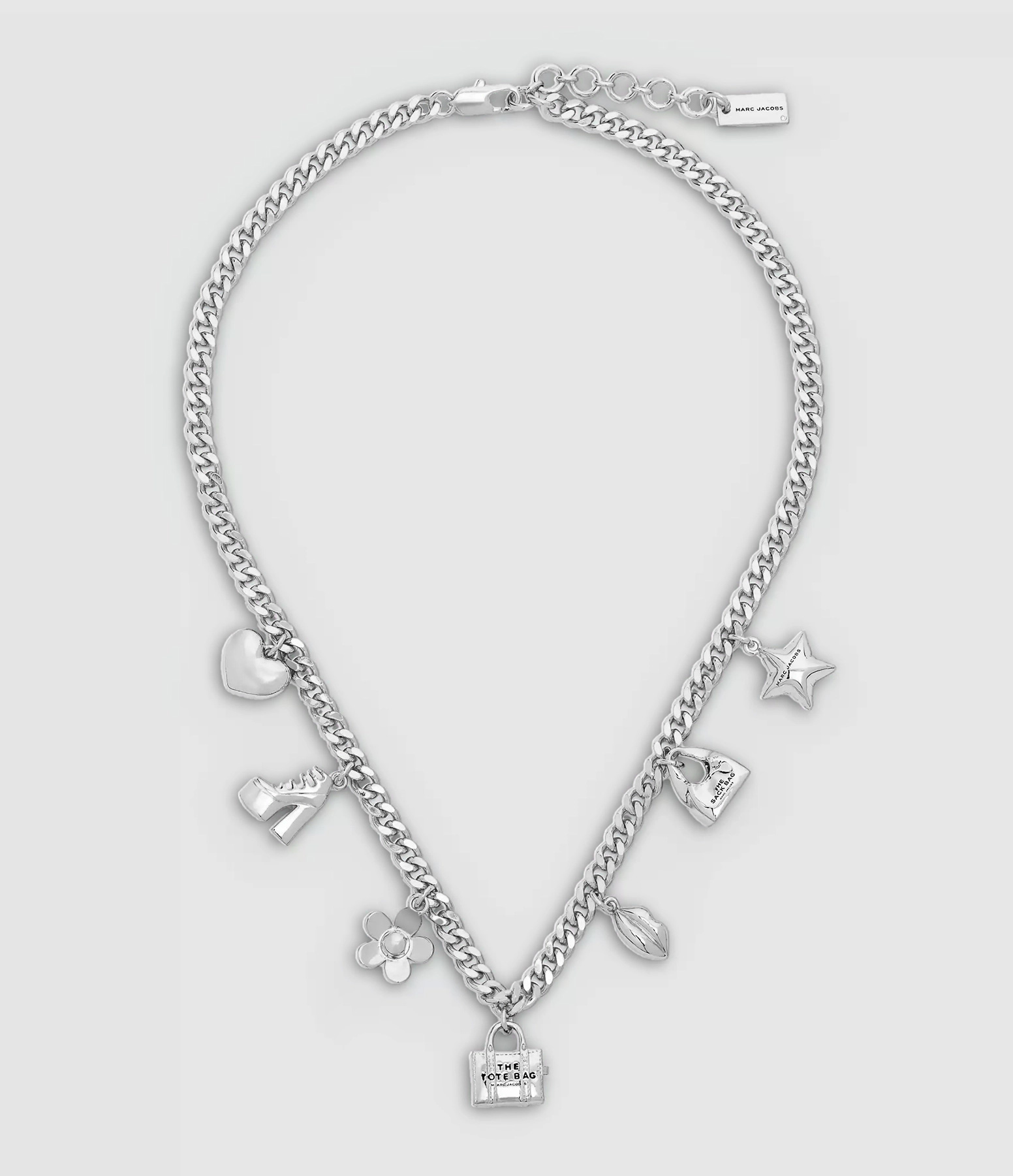 Mini Icon Charm Light Necklace in Antique Silver