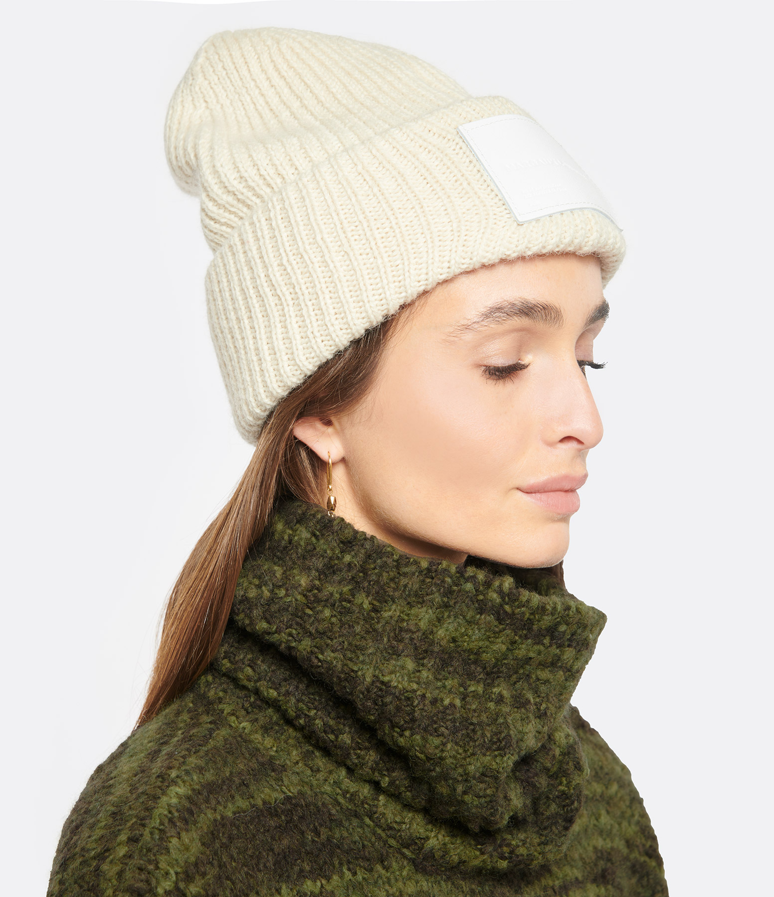 Sean Ecru Wool Beanie