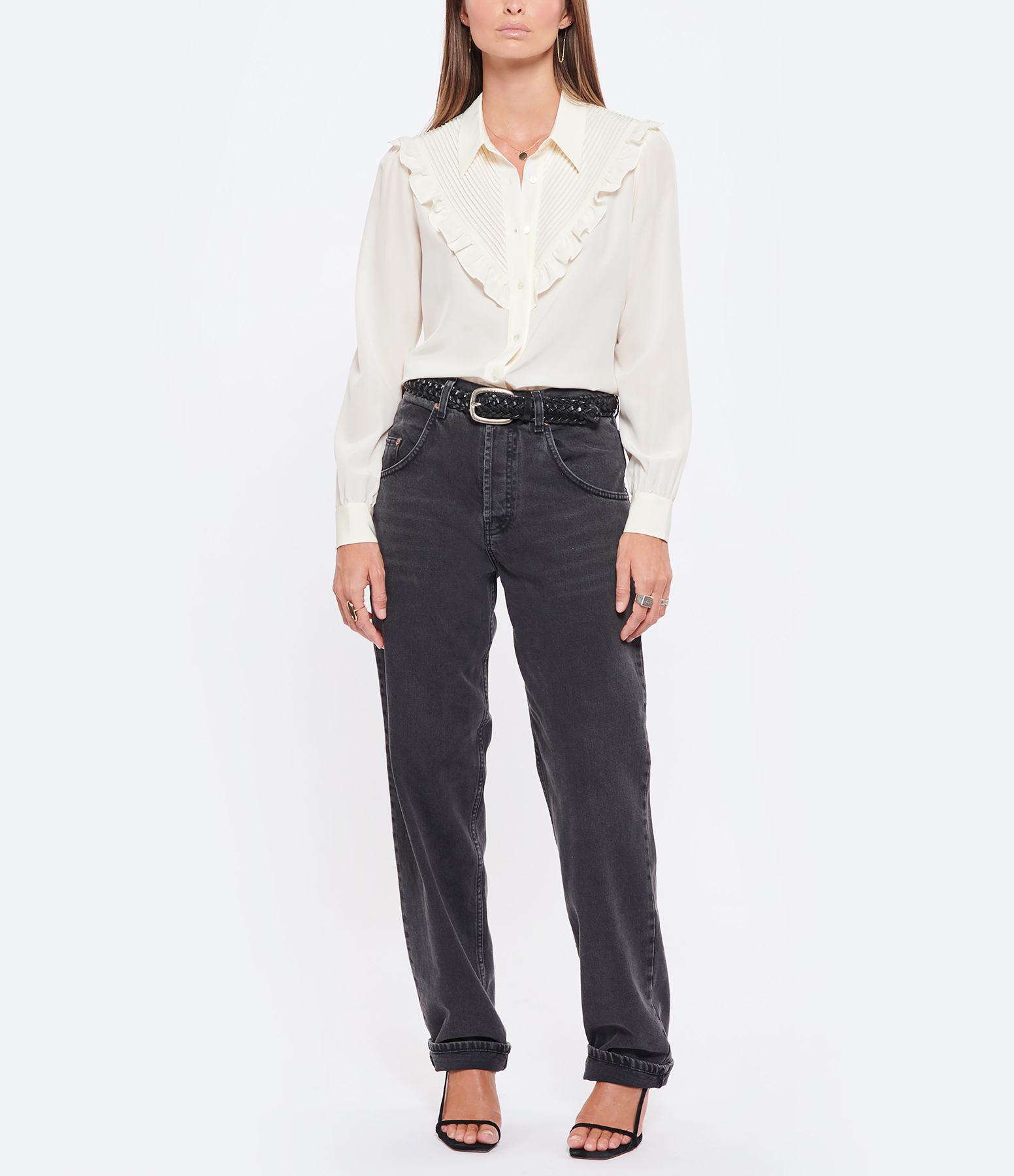 Jean Cooper Black Faded Cotton