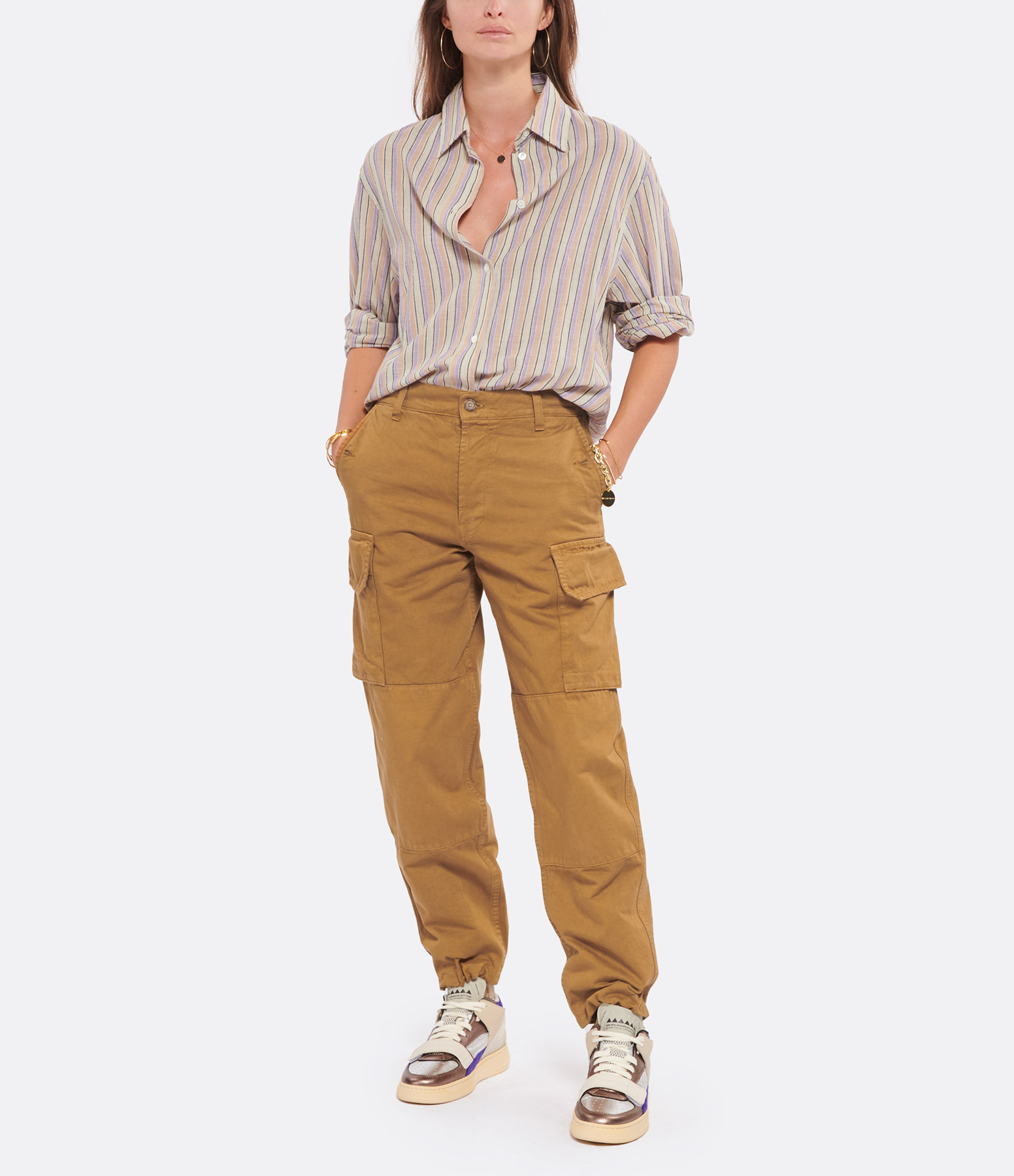 Terracotta Cotton Driver Trousers